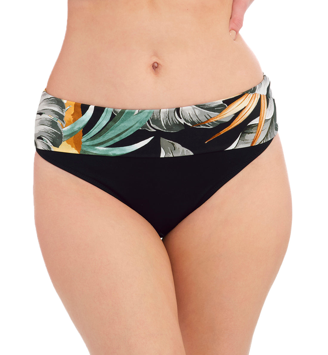 Fantasie Bamboo Grove Classic Fold Swim Brief (501677),Small,Jet - Jet,Small