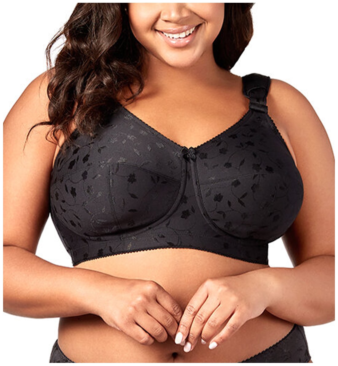 Elila Sidney Jacquard Full Support Softcup (1305),34I,Black - Black,34I