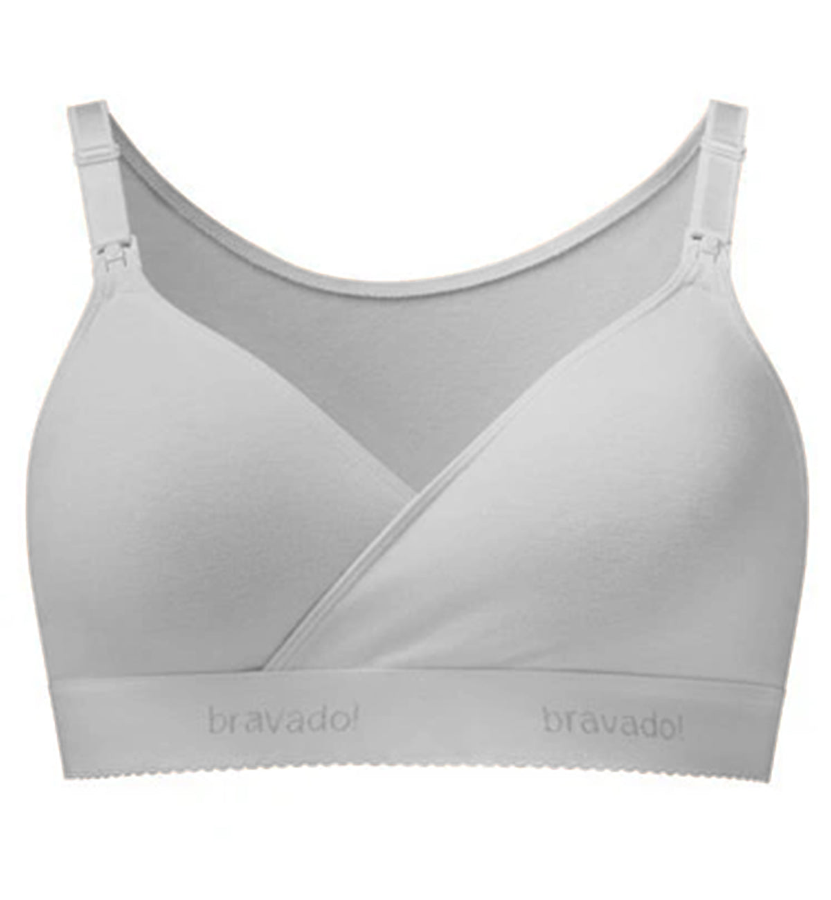BRAVADO! The Original Wire-Free Nursing Bra Plus (1012),Small,White - White,Small