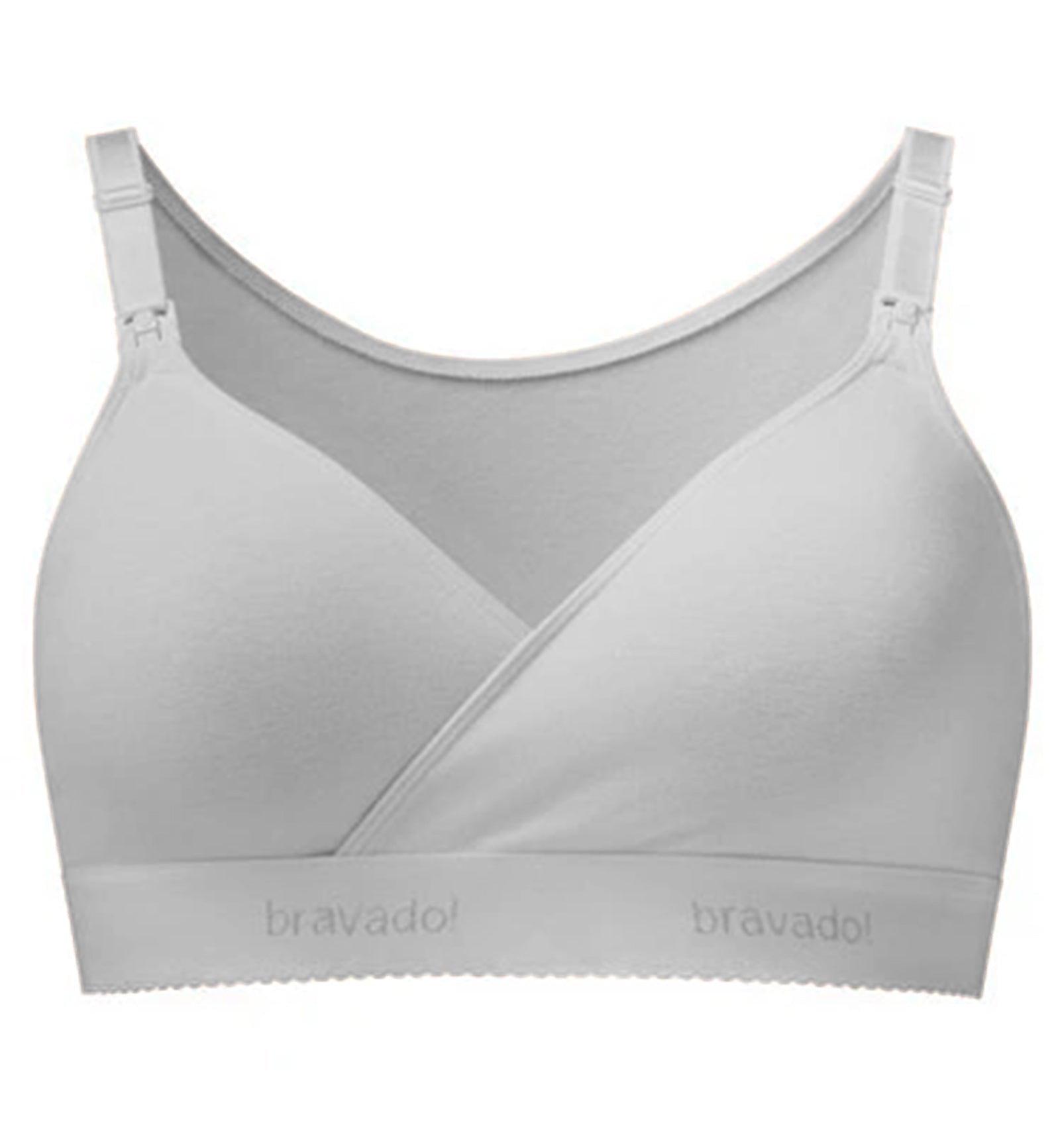BRAVADO! The Original Wire-Free Nursing Bra Plus (1012),Small,White - White,Small