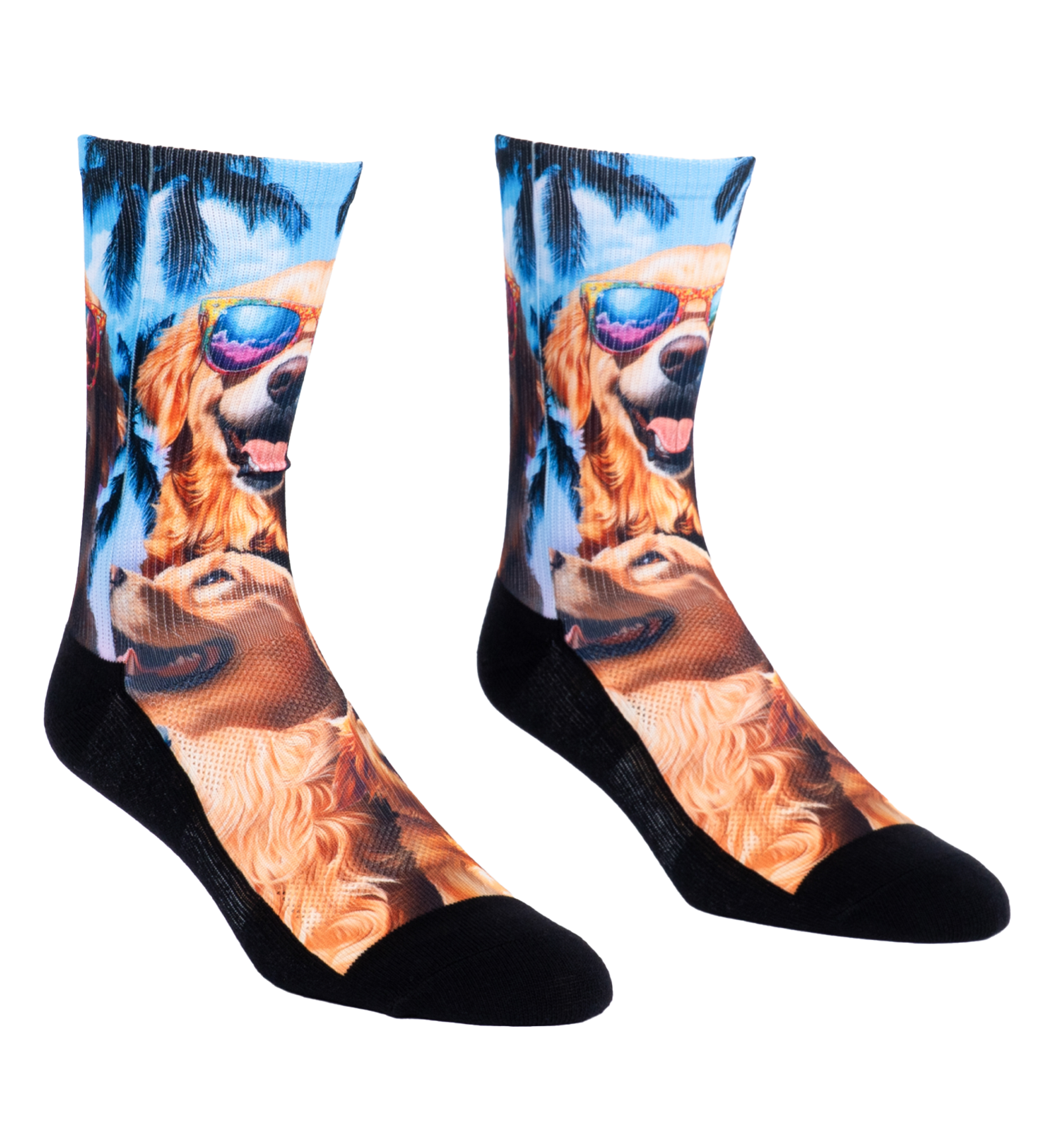 SOCK it to me Athletic Printed Performance Crew Socks (AP0002),Life Is Golden - Life Is Golden,One Size