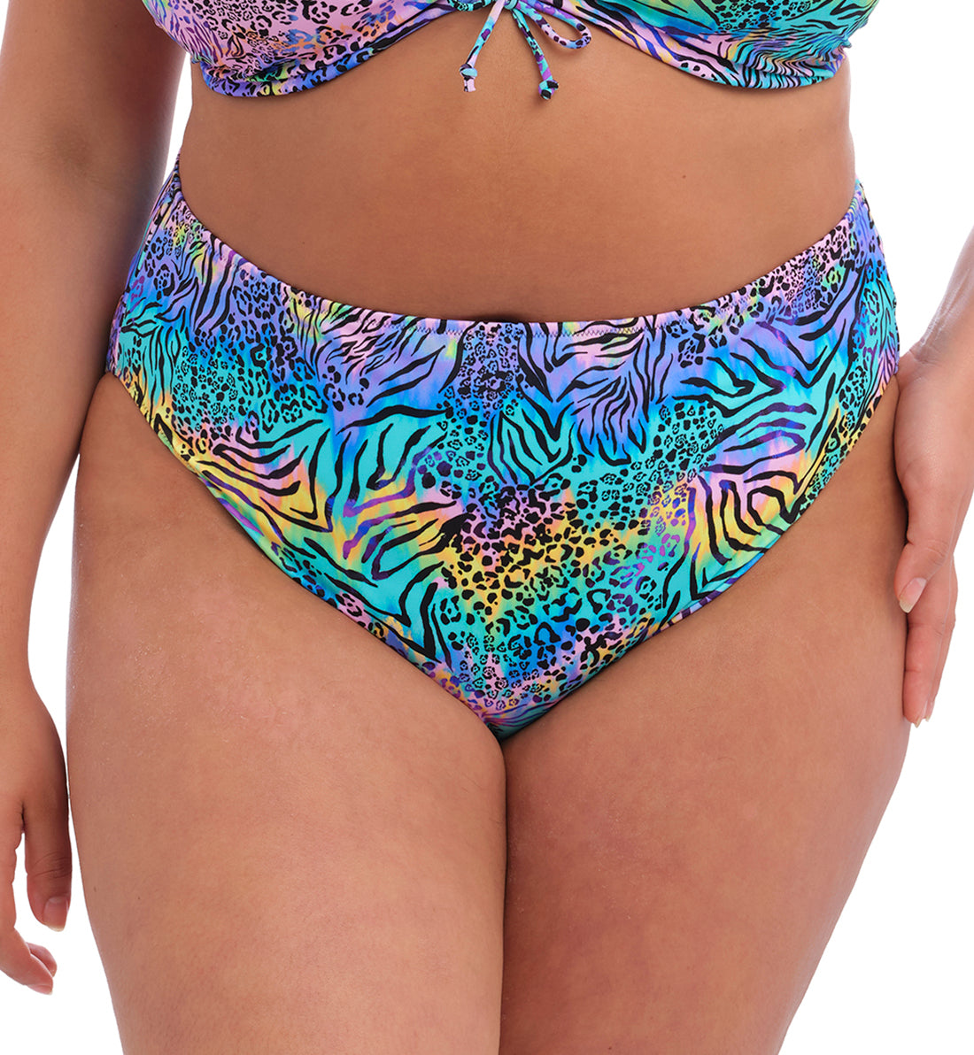 Elomi Electric Savannah Mid Rise Swim Brief (ES800772),UK 18,Zebra - Zebra,UK 18