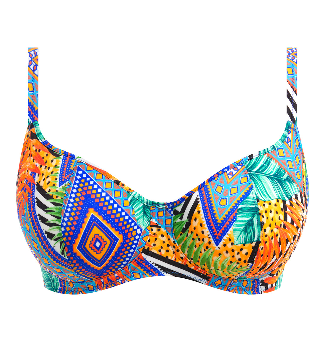 Freya Cala Palma Sweetheart Padded Underwire Bikini Top (202403),30E,Multi - Multi,30E