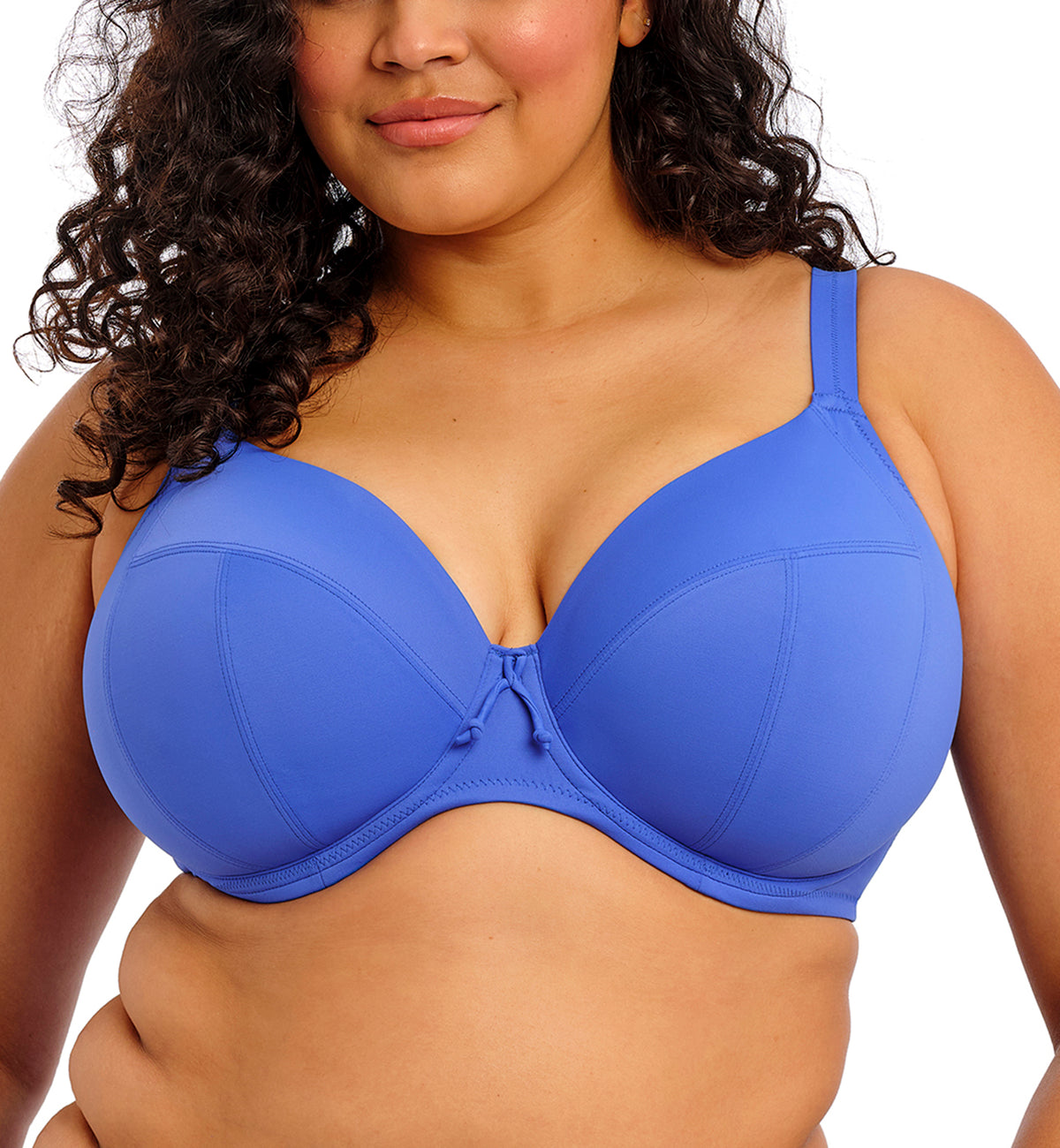 Elomi Plain Sailing Plunge Underwire Bikini Top (ES7284),34G,Azure - Azure,34G