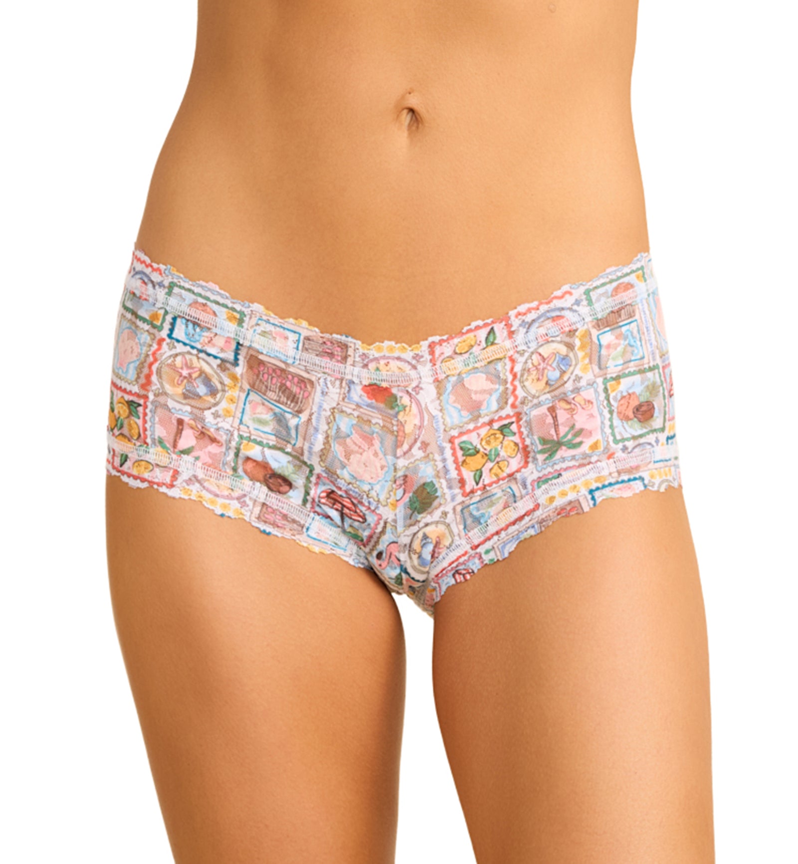 Hanky Panky Signature Lace Printed Boyshort (PR4812P),XS,Snail Mail - Snail Mail,XS