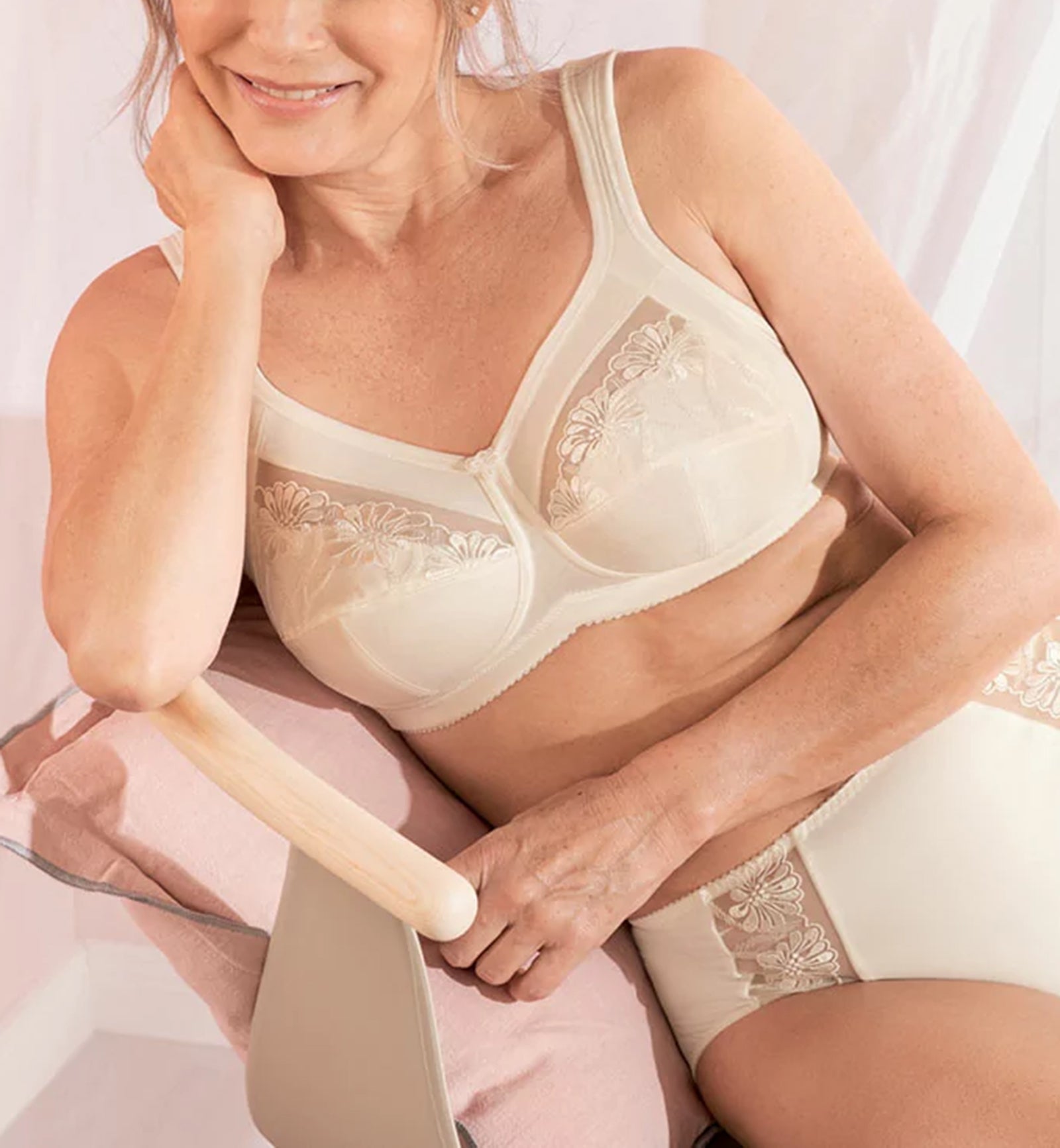 Safina Embroidered Wire-free Mastectomy Bra by Anita