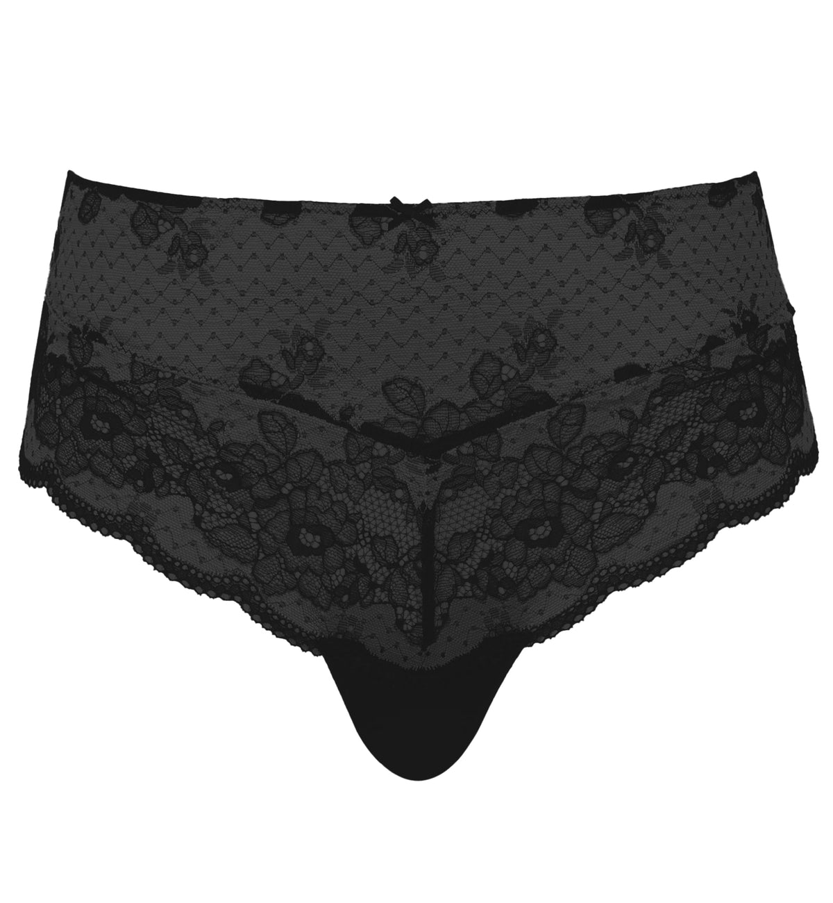 Panache Clara Deep Brief (7258),XS,Charcoal/Black - Charcoal/Black,XS