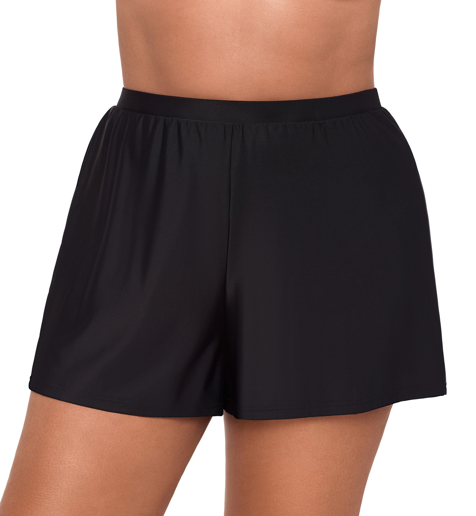 Miraclesuit Plus Size Swim Shorts (6518805W),16,Black - Black,16W