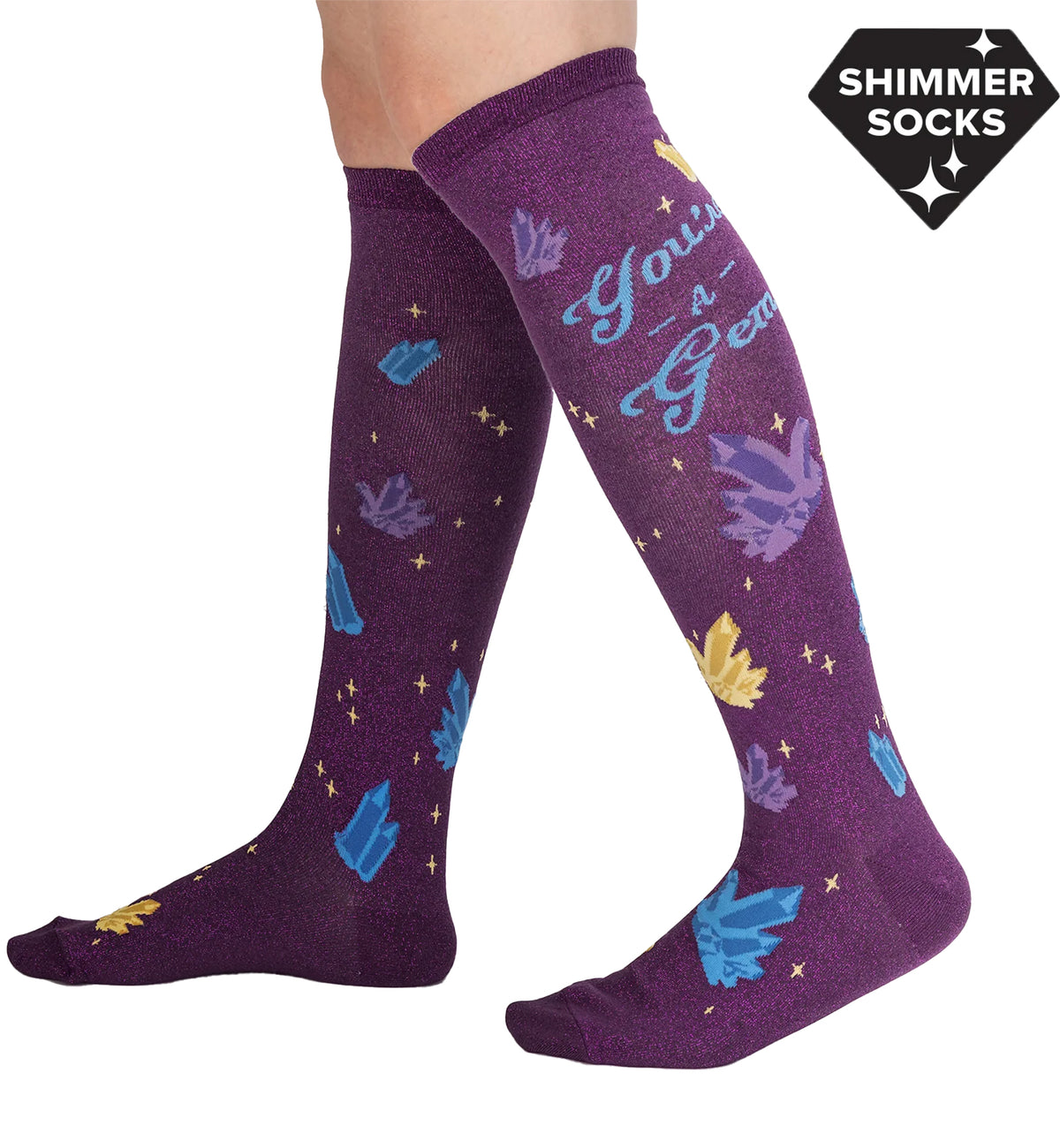 SOCK it to me Unisex Knee High Socks (F0637),You're a Gem - You're a Gem,One Size