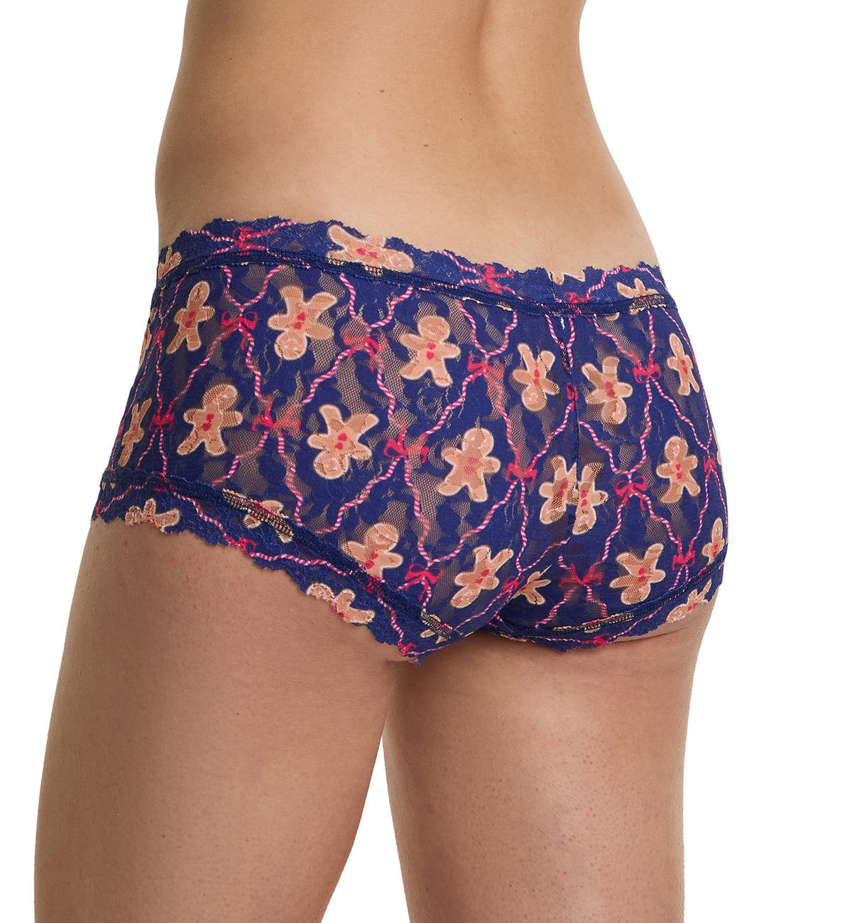 Hanky Panky Signature Lace Printed Boyshort (PR4812P),XS,Cookie Cutter - Cookie Cutter,XS