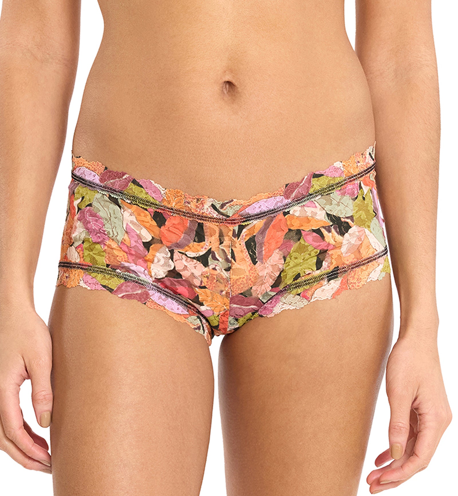 Hanky Panky Signature Lace Printed Boyshort (PR4812P),XS,Now You See Me - Now You See Me,XS