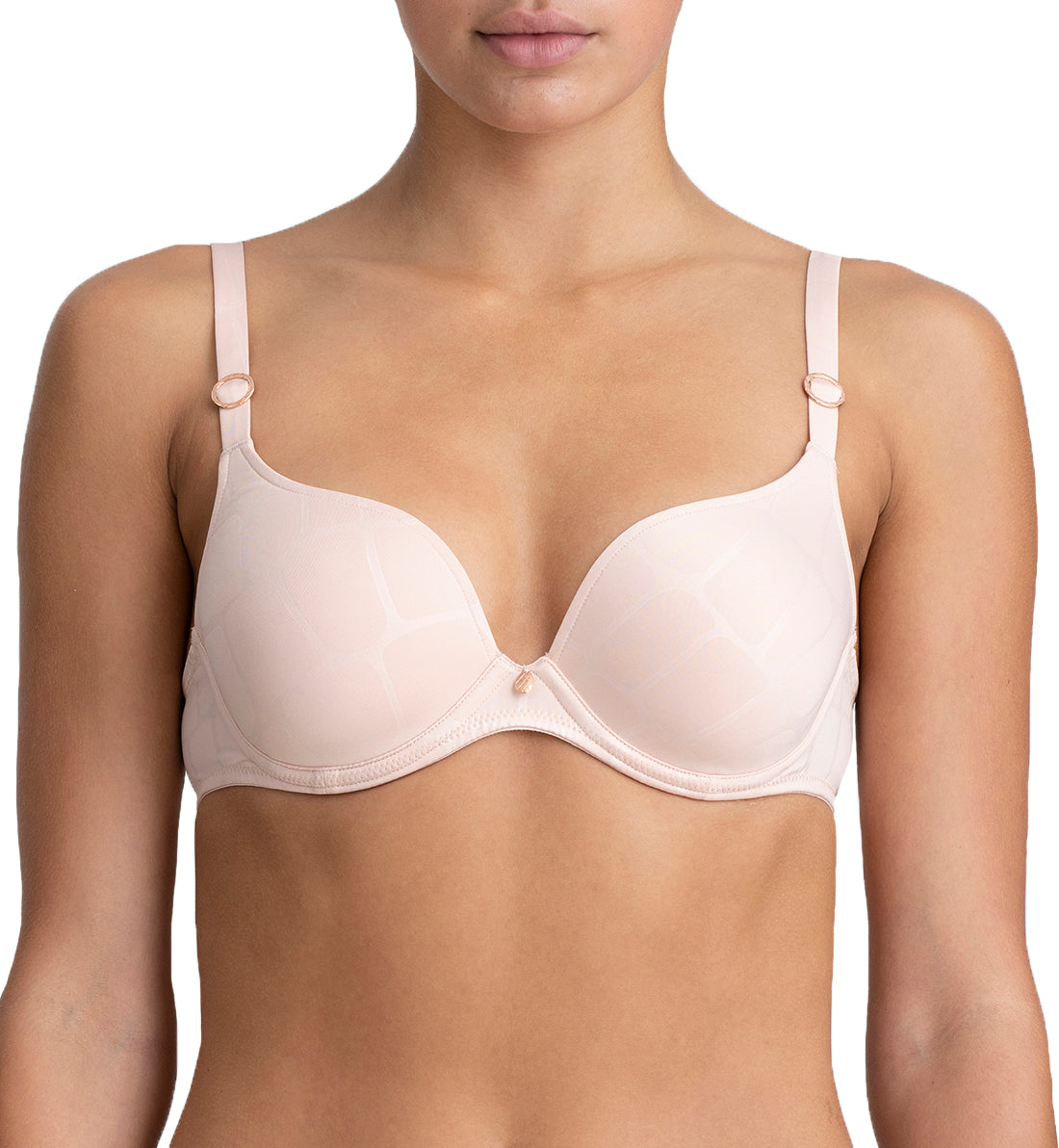 Marie Jo Yoshua Heart Shape Padded Underwire Bra (0122216),32A,Silky Tan - Silky Tan,32A