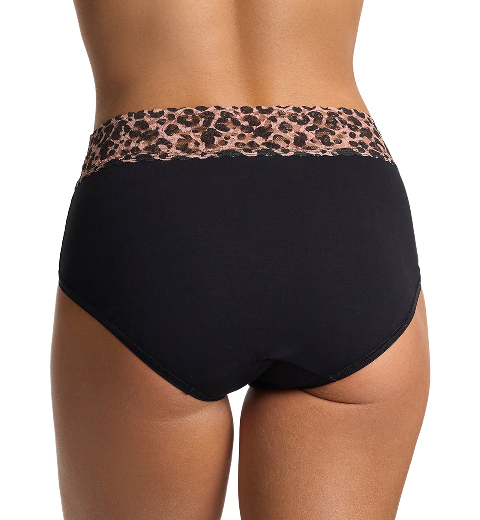 Hanky Panky Cotton-Spandex French Brief (892441),XS,Black/Walk On The Wild Side - Black/Walk On The Wild Side,XS