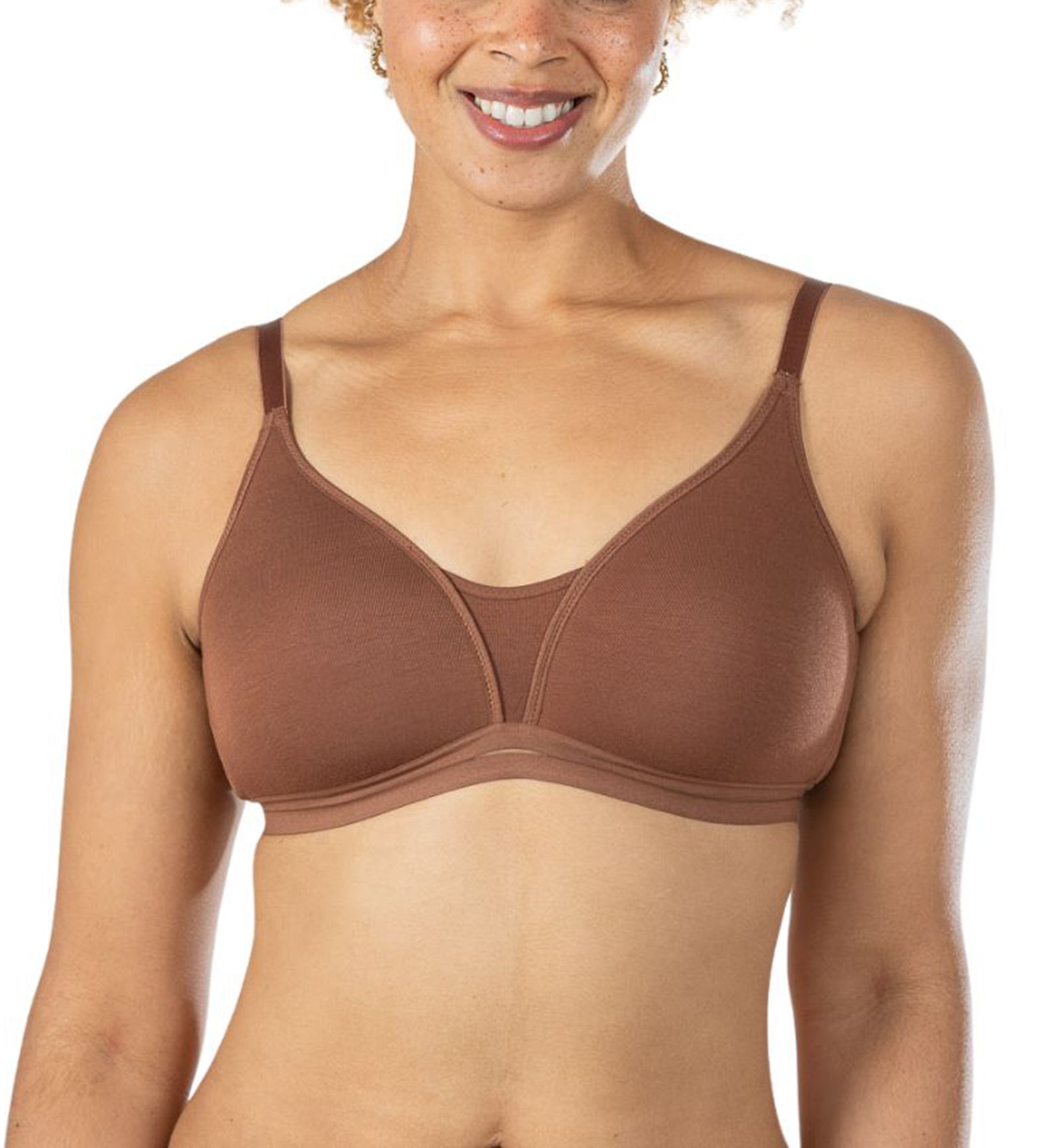 Royce Posie Non-Wire Convertible T-shirt Bra (8031),28B,Mocha - Mocha,28B