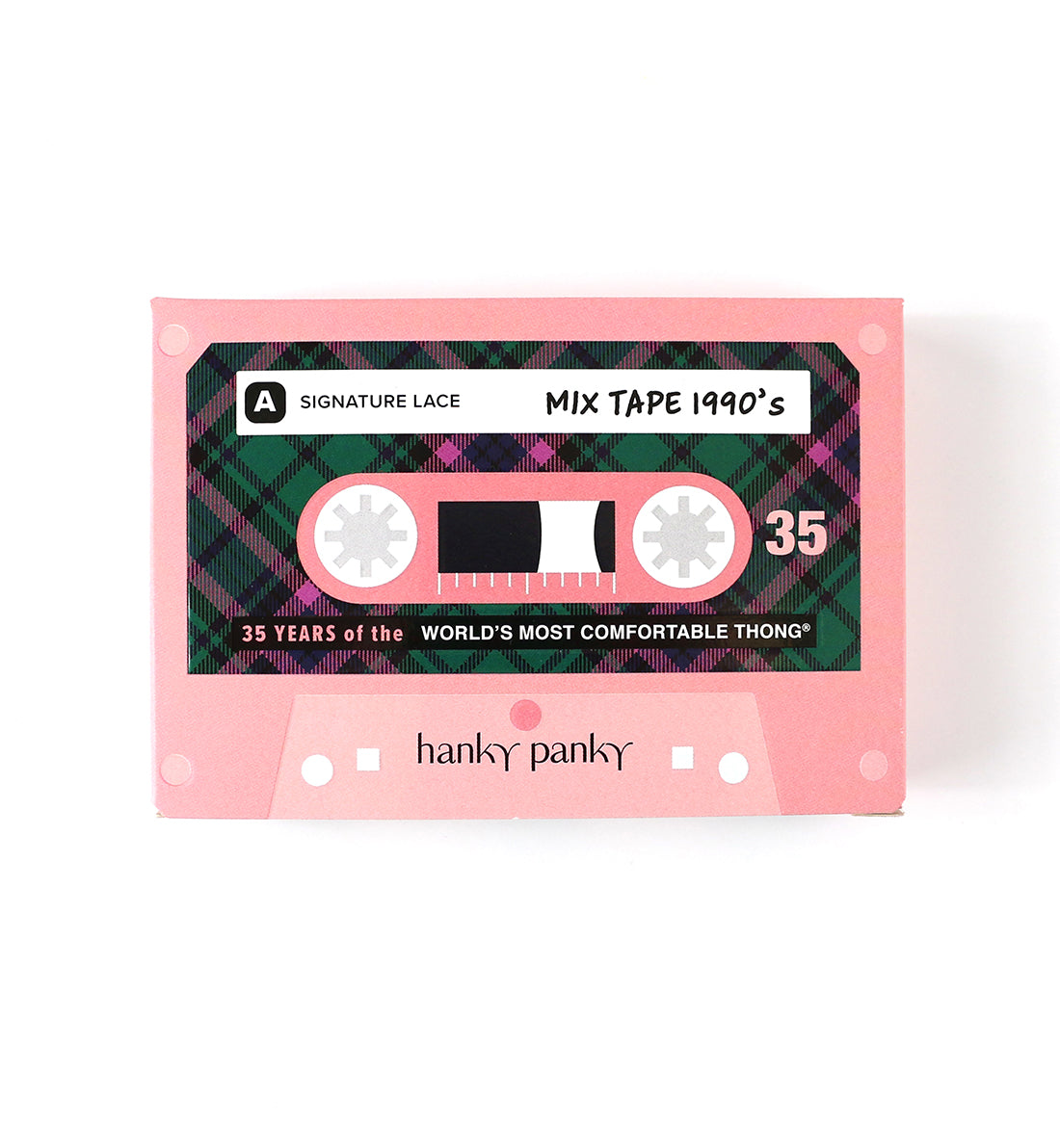 Hanky Panky Decades Low Rise Thong (MIX TAPE BOX),90S Plaid - 90s Plaid,One Size