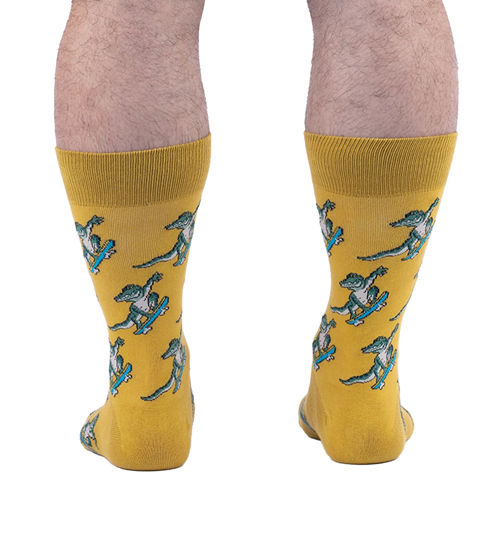 SOCK it to me Men's Crew Socks (MEF0713),Skateboarding Gator - Skateboarding Gator,One Size