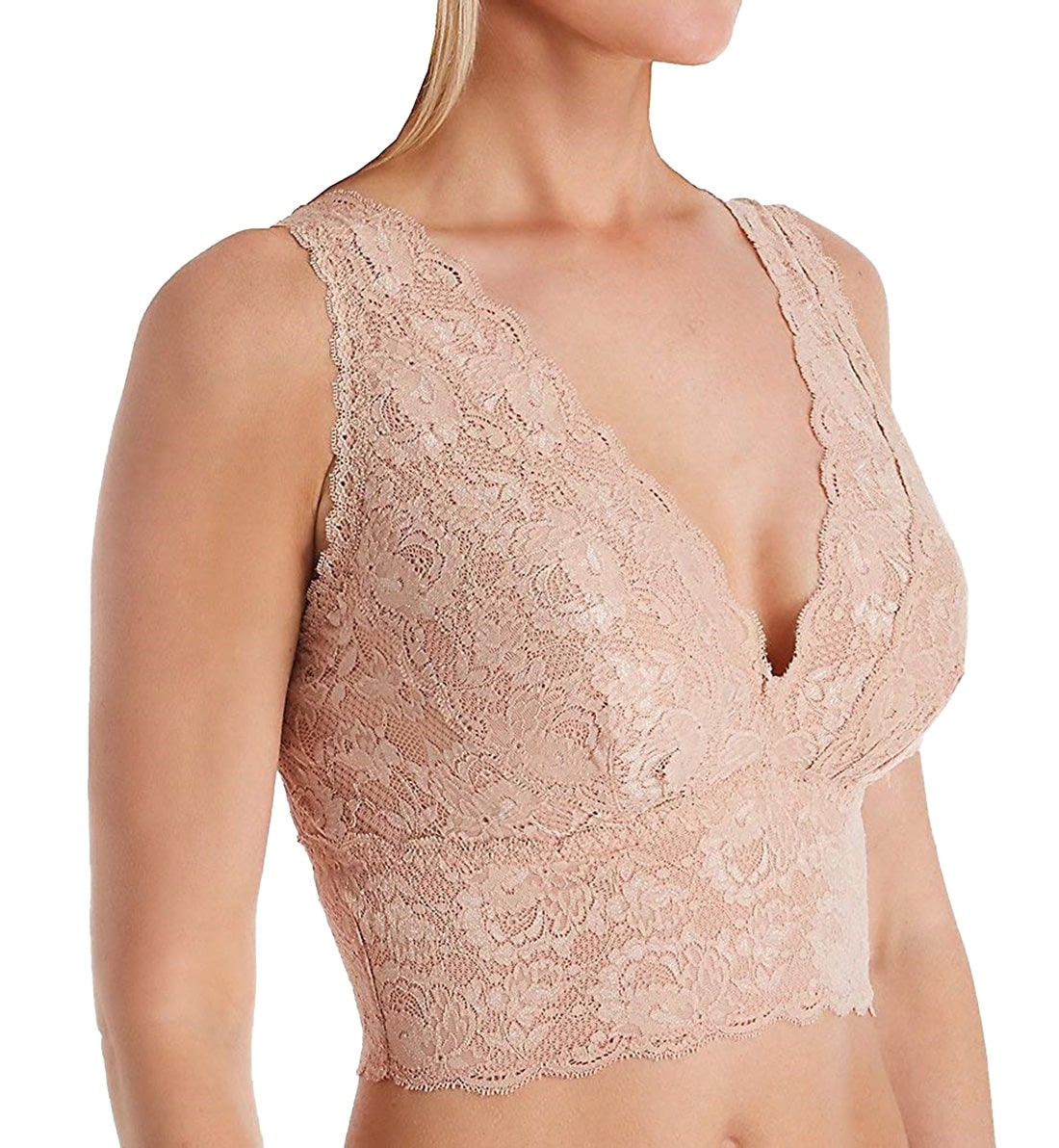 Cosabella Never Say Never CURVY Plungie Longline Bralette (NEVER1382),Small,Sette - Sette,Small