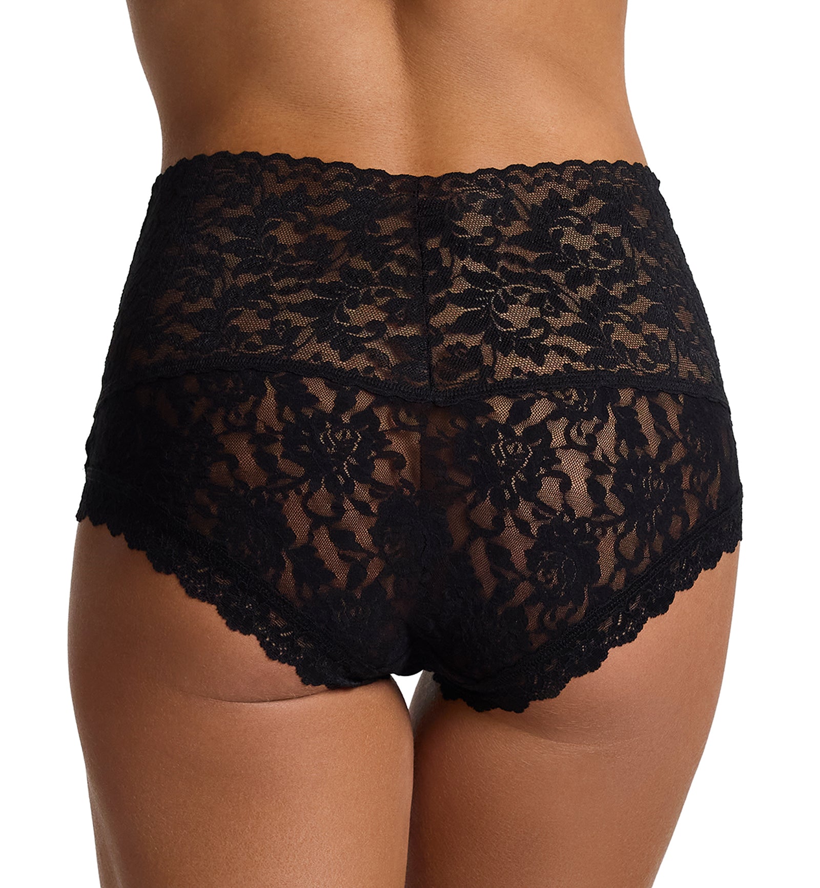 Hanky Panky Signature Lace Retro Boyshort (9K1204),XS,Black - Black,XS