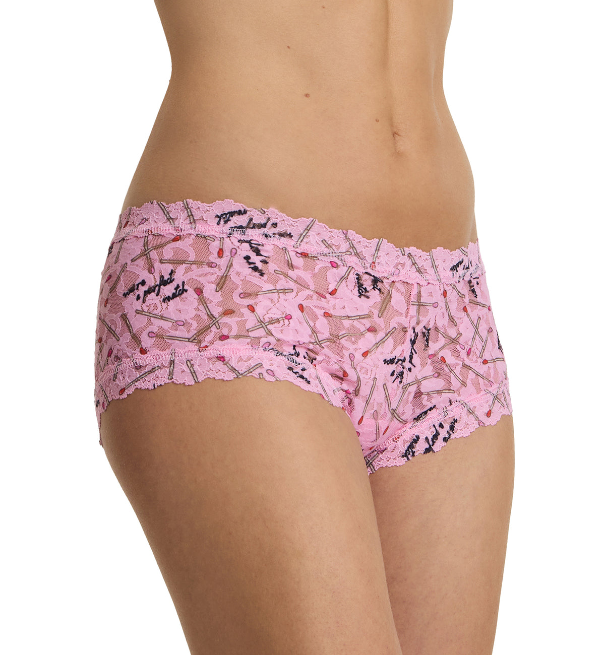 Hanky Panky Signature Lace Printed Boyshort (PR4812P),XS,Perfect Match - Perfect Match,XS