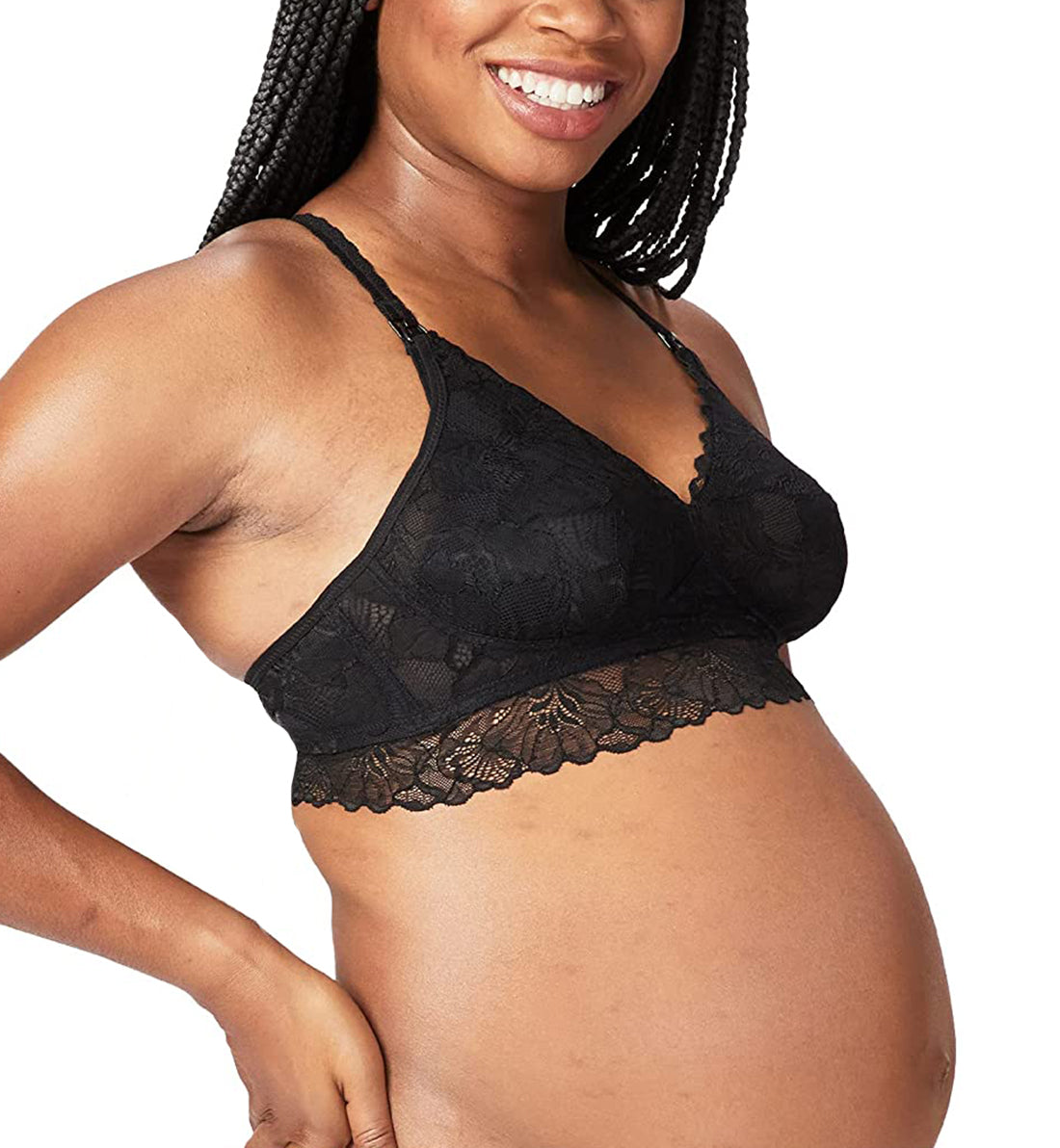 Cake Chantilly Nursing Lace Bralette (29-1045),Small E-G,Black - Black,Small E-G