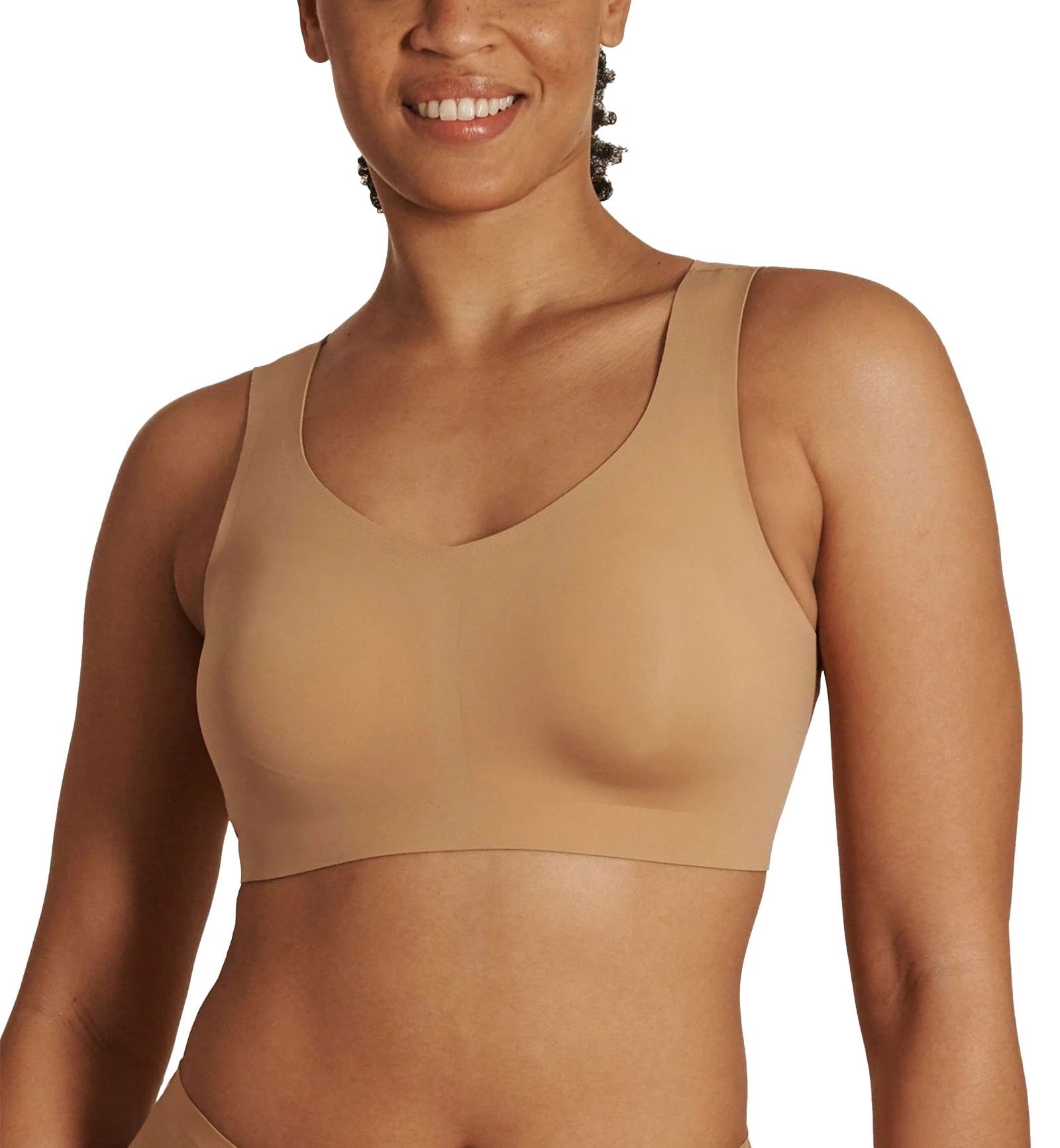 Evelyn & Bobbie DEFY V-Neck Bralette w/ Removable Pads (1728﻿),Small,Mica - Mica,Small