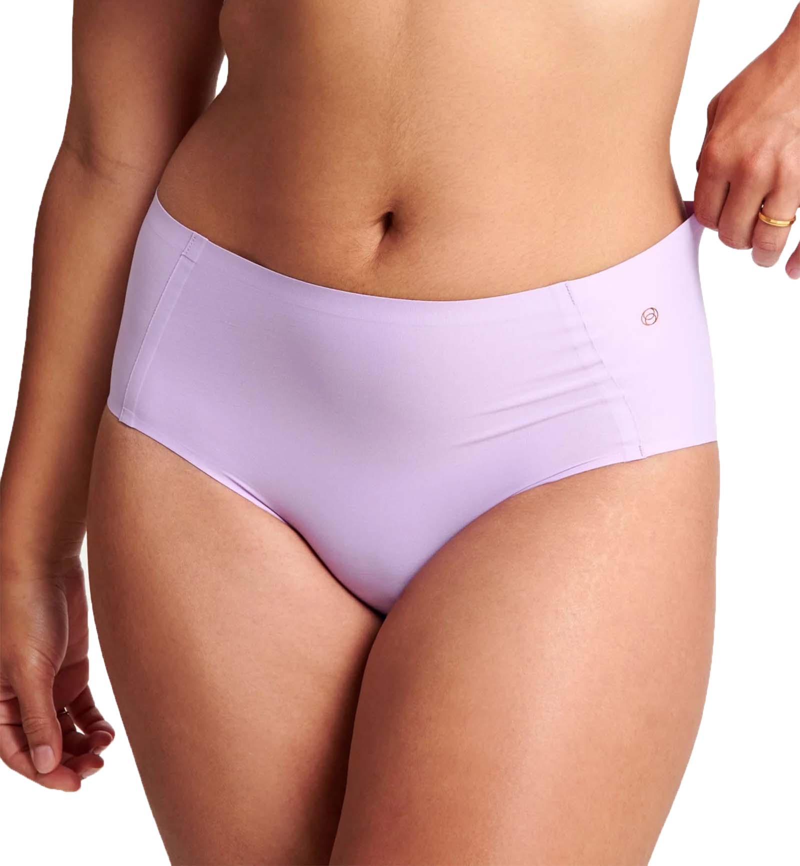 Evelyn & Bobbie High-Waisted Retro Bikini Panty (1704),US 16-24,Lavender - Lavender,US 16-24