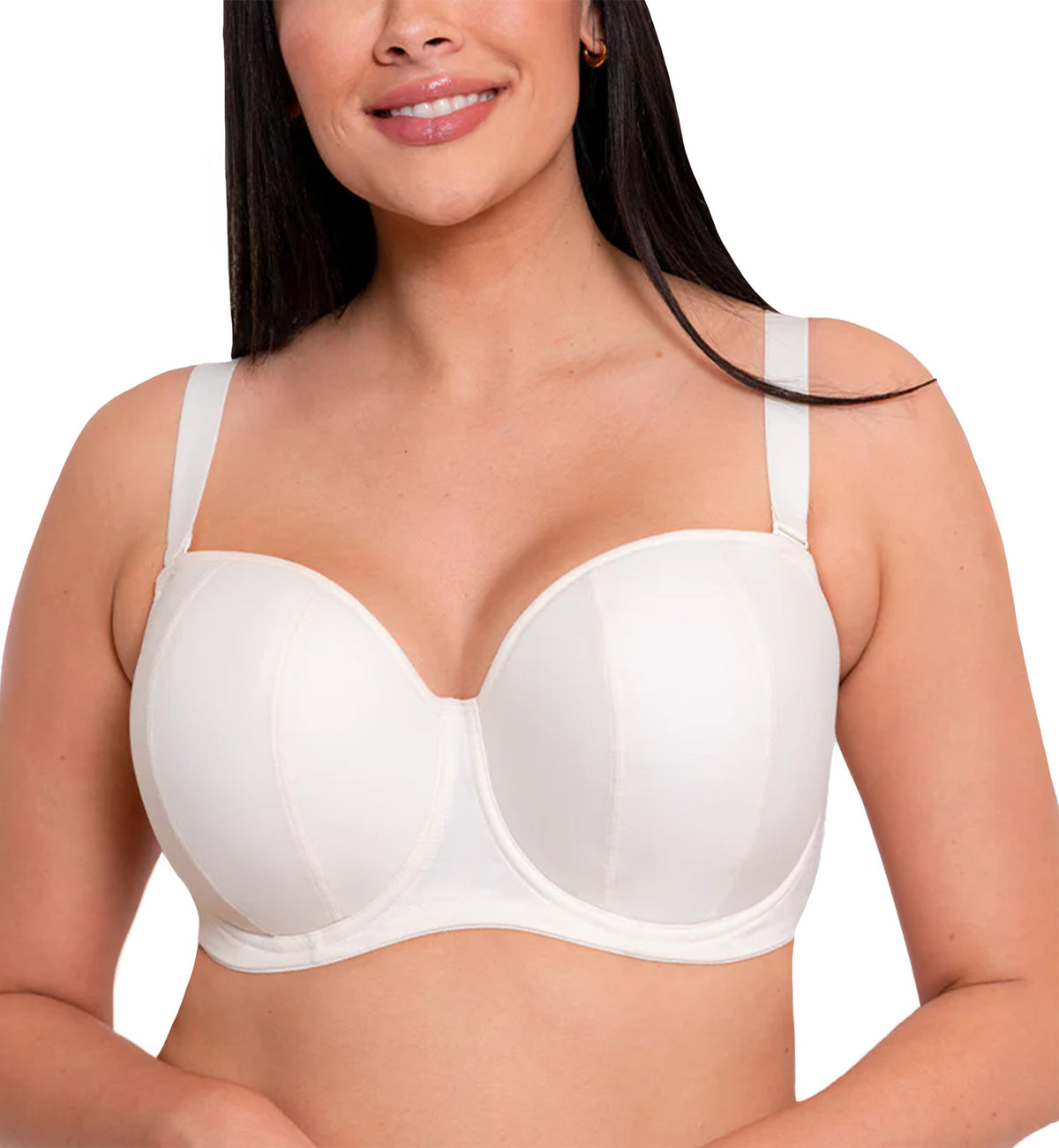 Curvy Kate Luxe Multiway Strapless Underwire Bra (CK2601),28FF,Pearl Ivory - Pearl Ivory,28FF