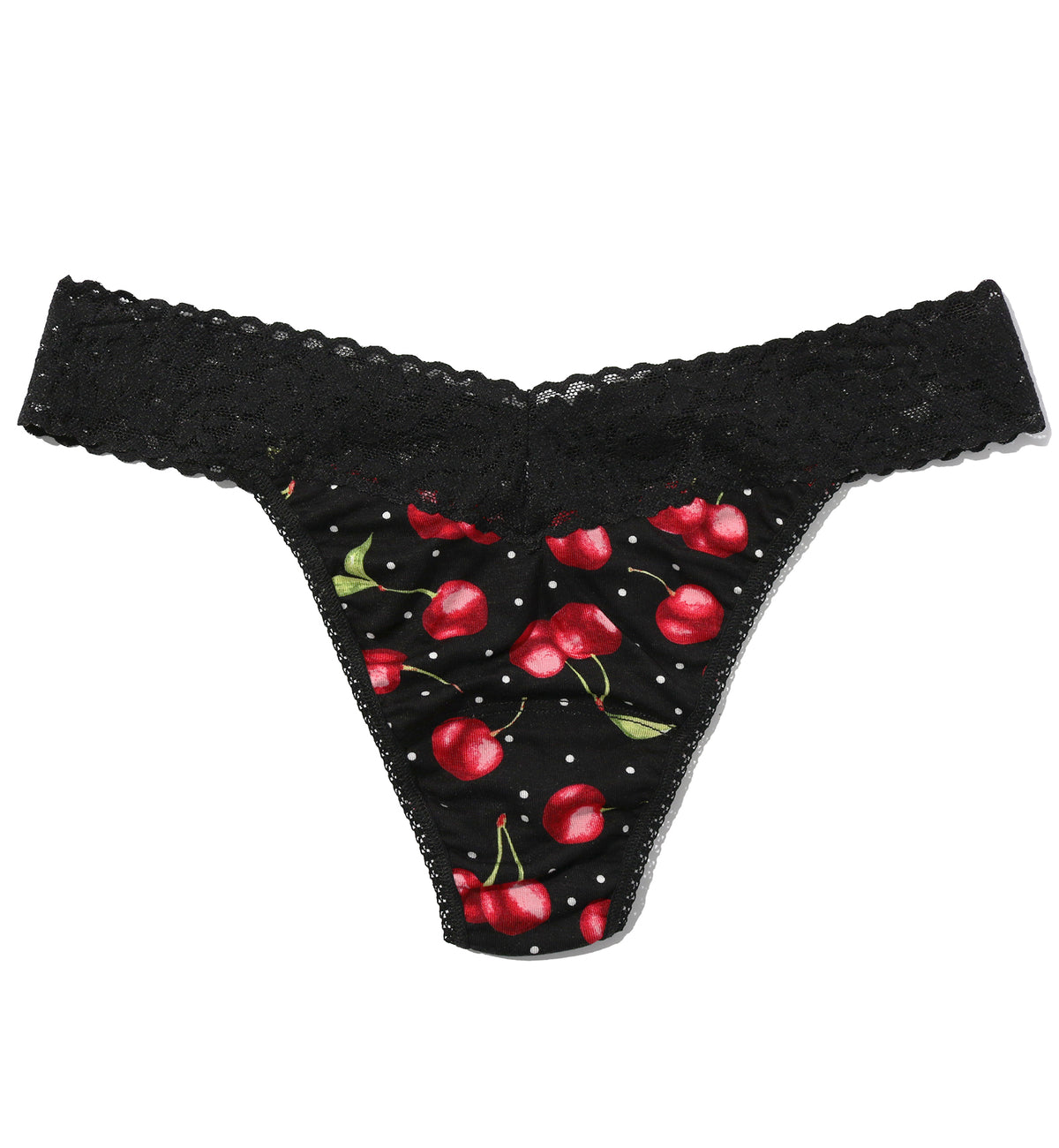 Hanky Panky Printed DreamEase Original Rise Thong (PR681104),Cherry Bomb - Cherry Bomb,One Size