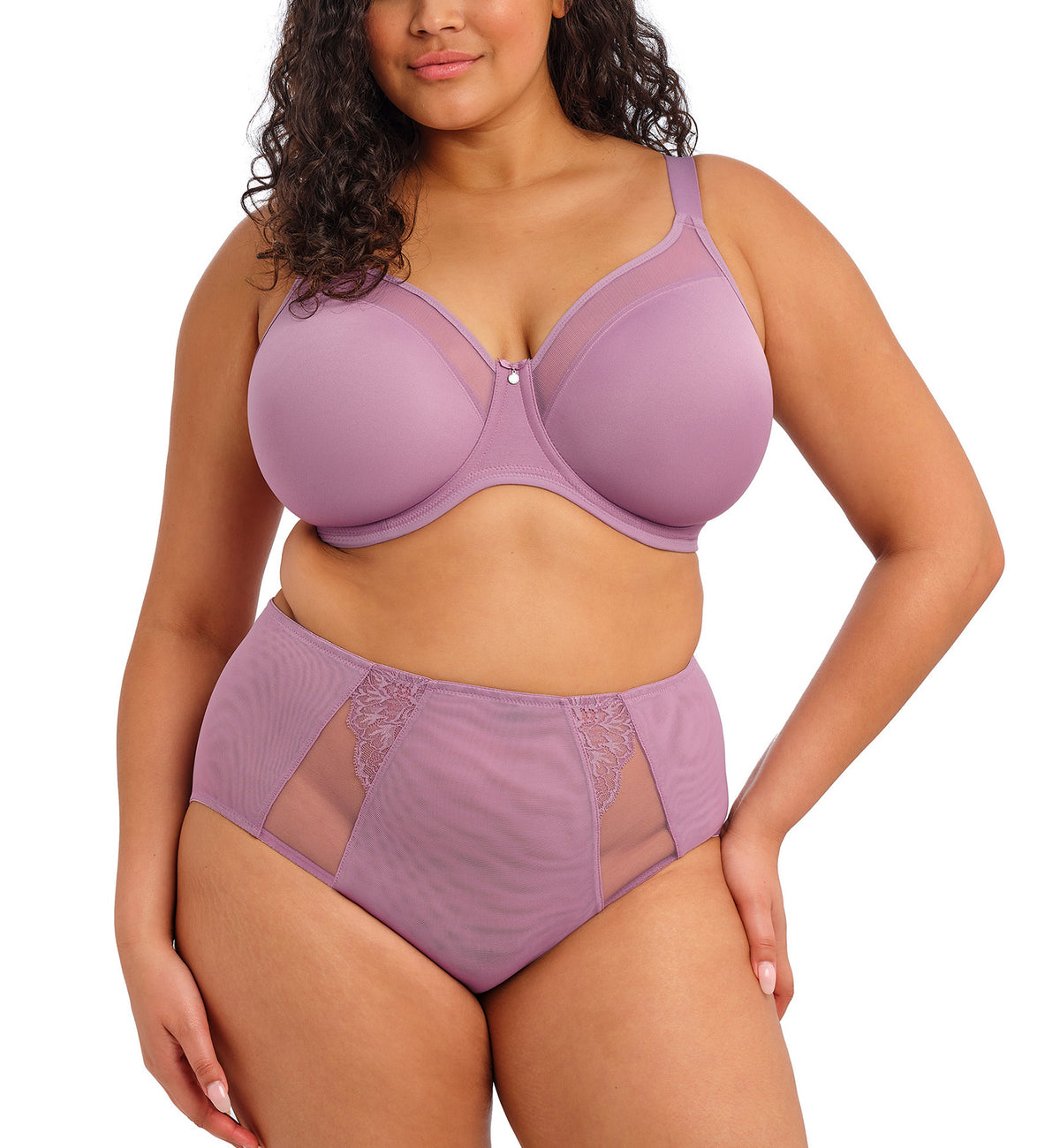 Elomi Smooth Unlined Underwire Molded Bra (4301),32GG,Heather - Heather,32GG