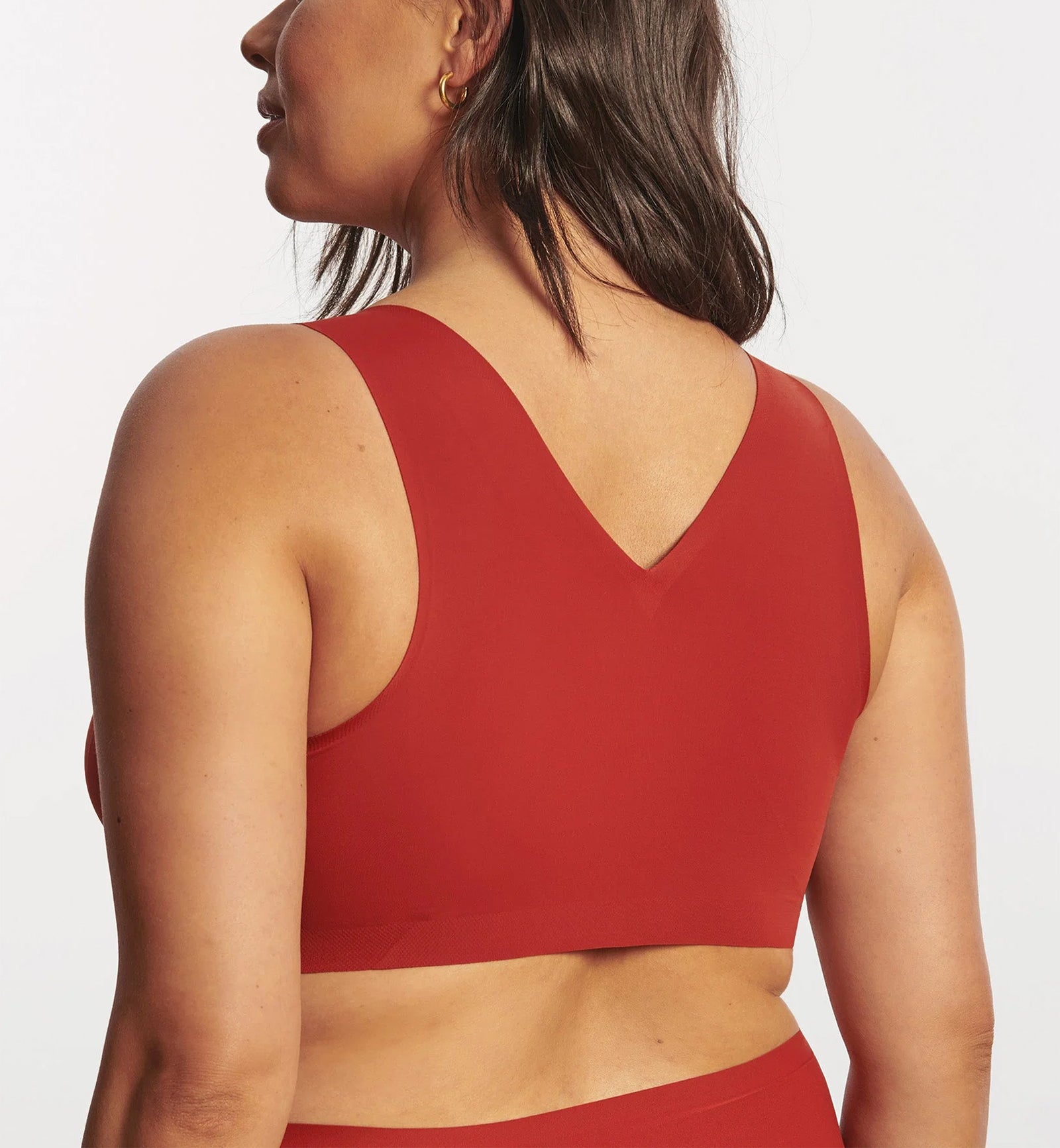 Evelyn & Bobbie DEFY V-Neck Bralette w/ Removable Pads (1728﻿),Small,Manzanita - Manzanita,Small