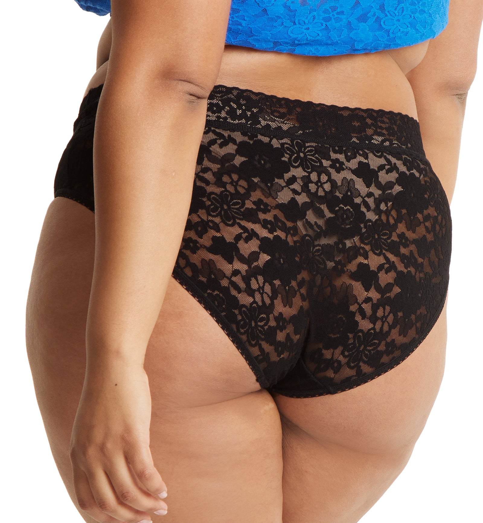 Hanky Panky Daily Lace French Brief PLUS (772461X),1X,Black - Black,1X
