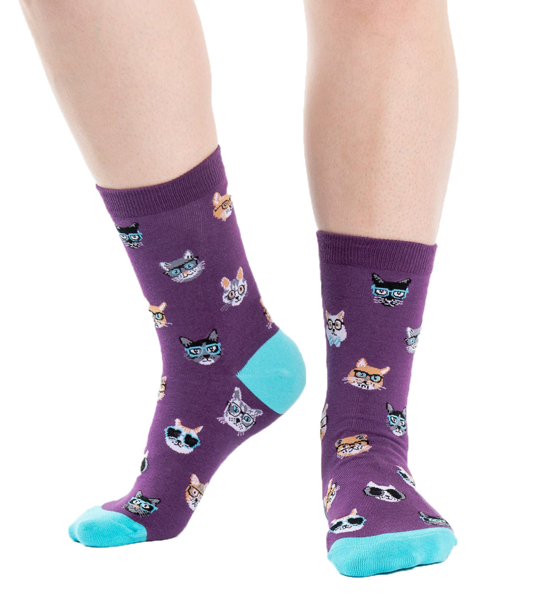 SOCK it to me Women&#39;s Crew Socks (w0090)- Smarty Cats - Smarty Cats,One Size