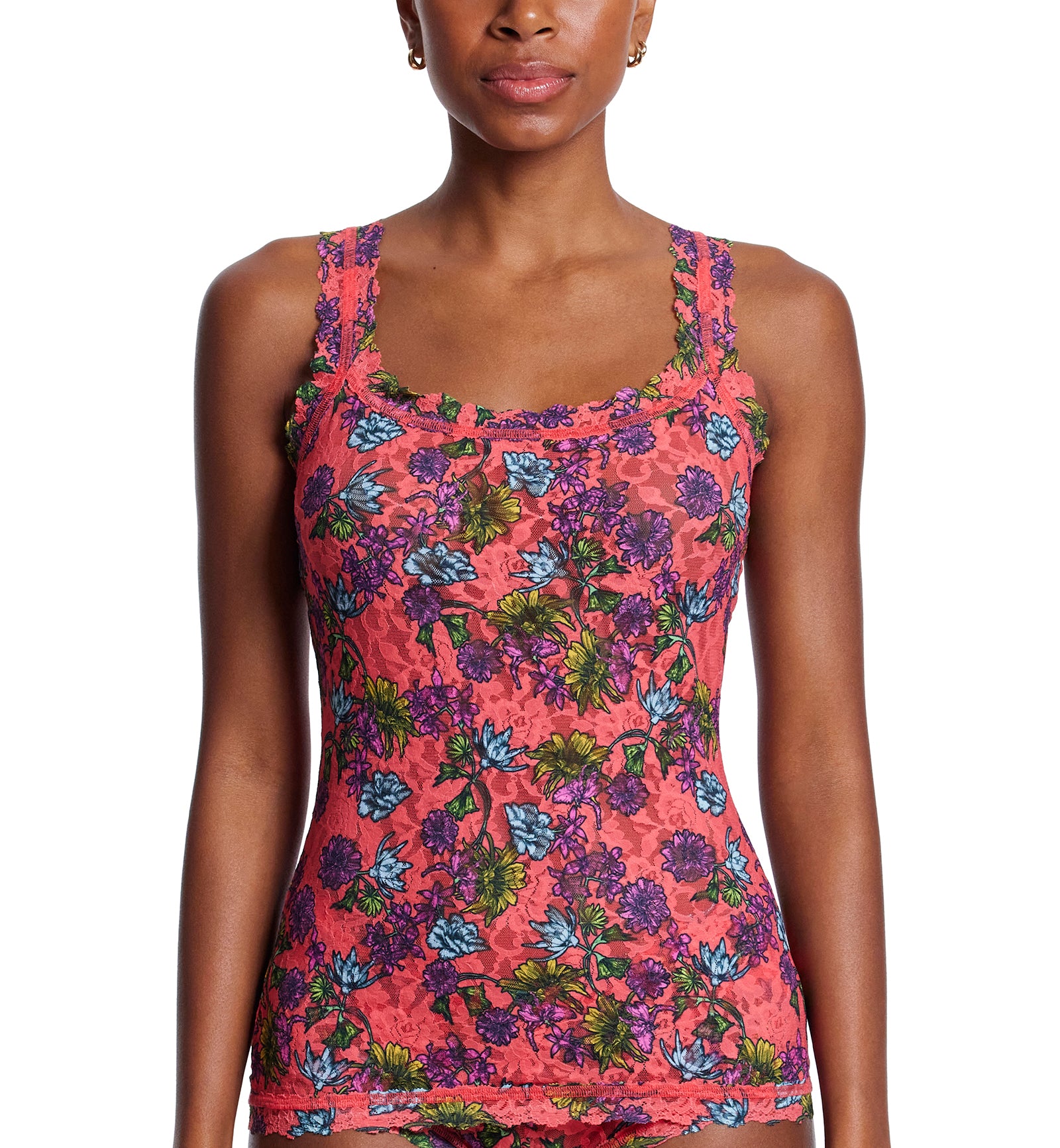 Hanky Panky Signature Lace Printed Unlined Camisole (PR1390L),XS,Wonderland Blooms - Wonderland Blooms,XS