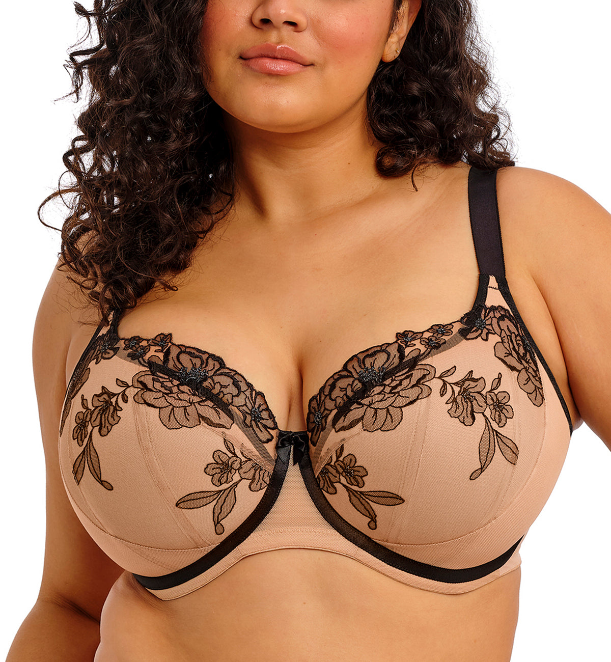 Elomi Teagan Padded Half Cup Underwire Bra (302615),32GG,Cafe Au Lait - Cafe Au Lait,32GG