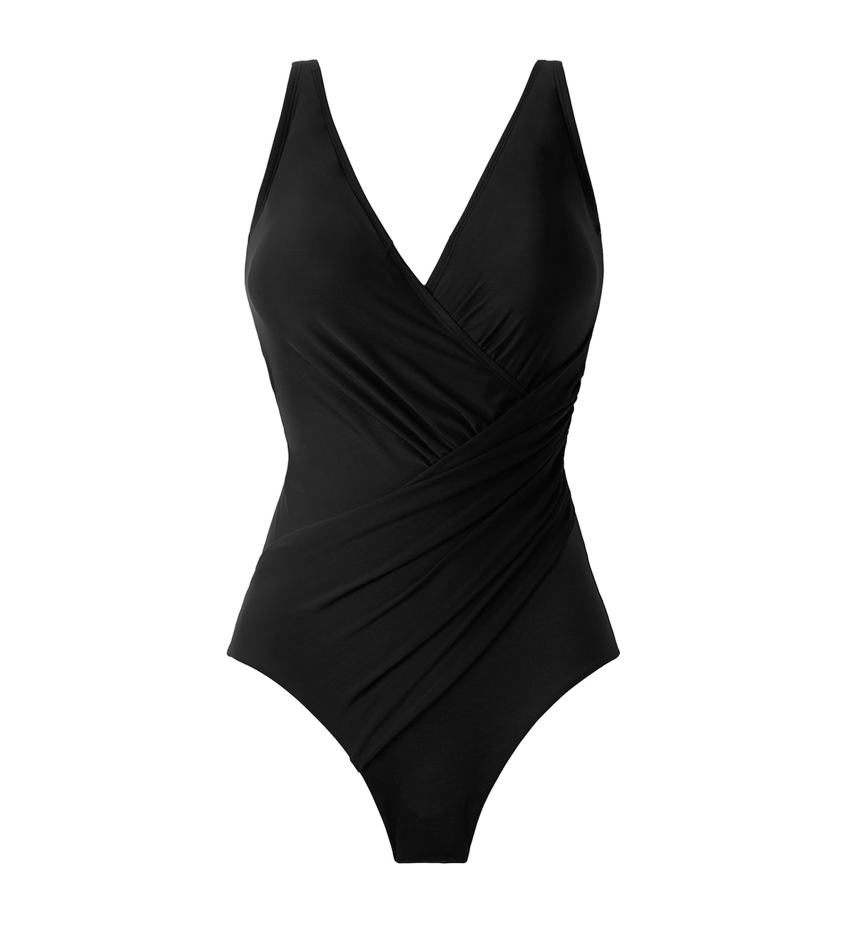 Miraclesuit Oceanus Plus Size Wire-Free One Piece Swimsuit (6519088W),16,Black - Black,16W