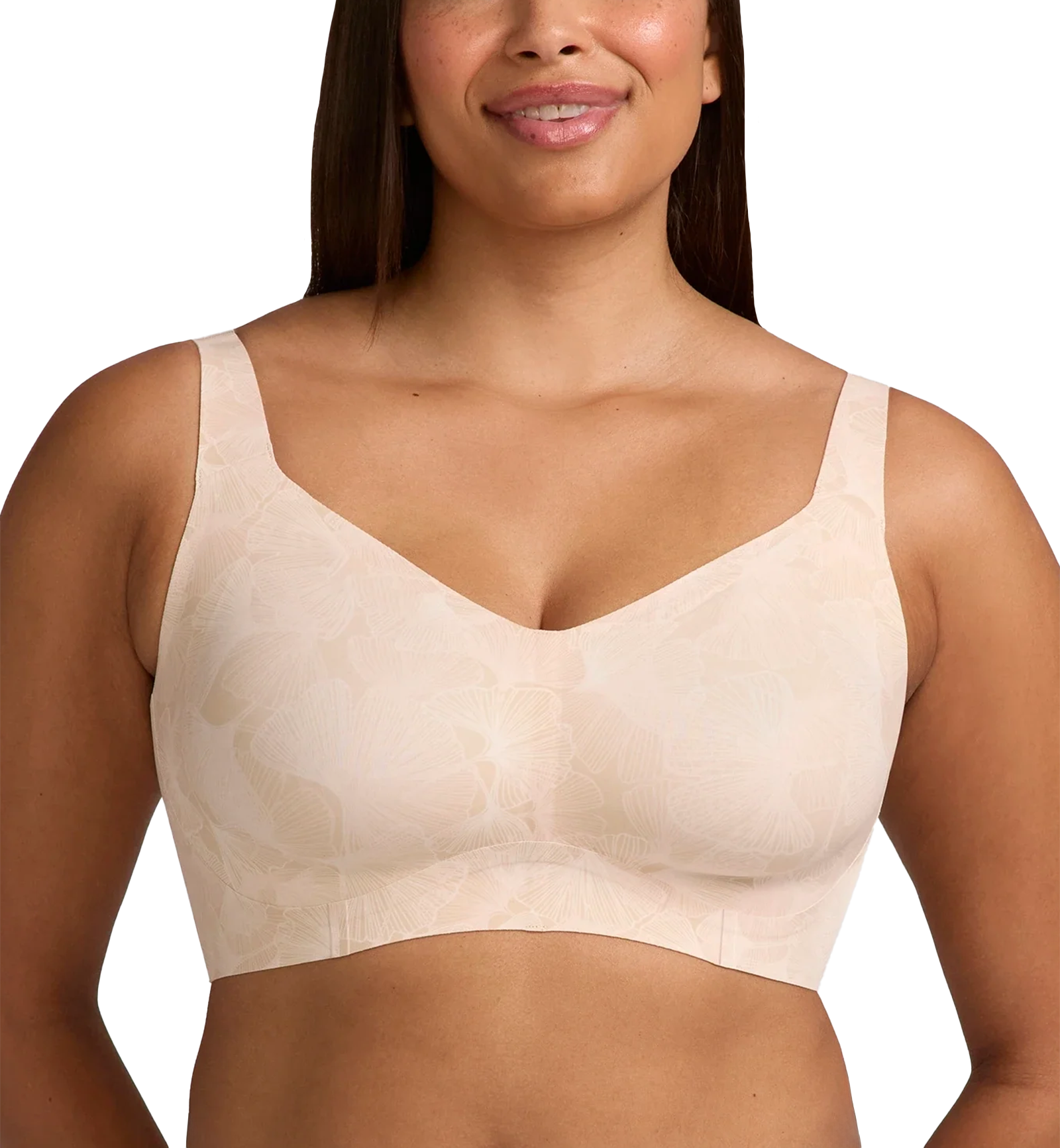 Evelyn & Bobbie BEYOND Adjustable Bra (1732),Small,Champagne Ginkgo - Champagne Ginkgo,Small