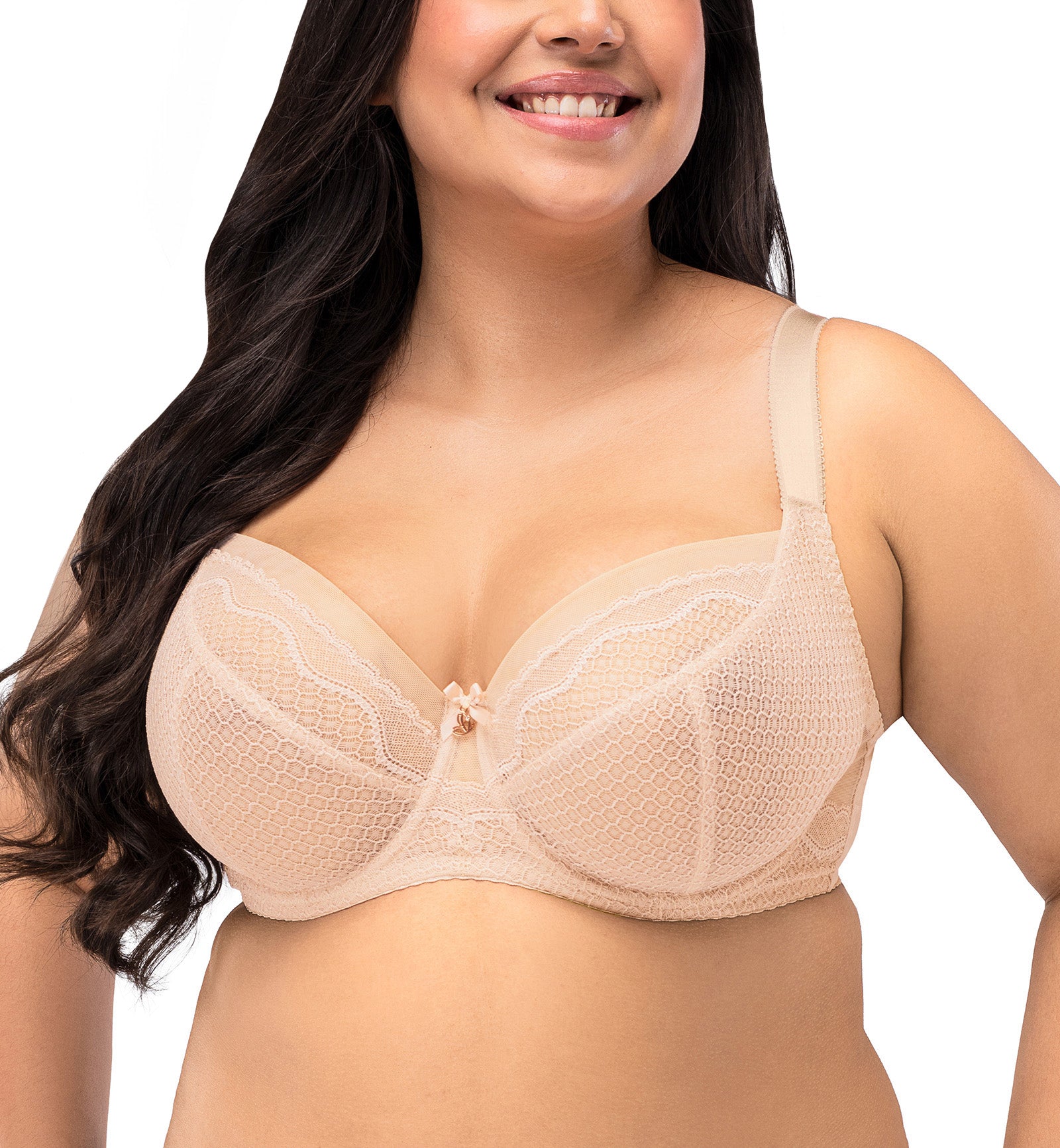 Nessa Renee Underwire Soft Balcony Bra (N500C),30J,Beige - Beige,30J