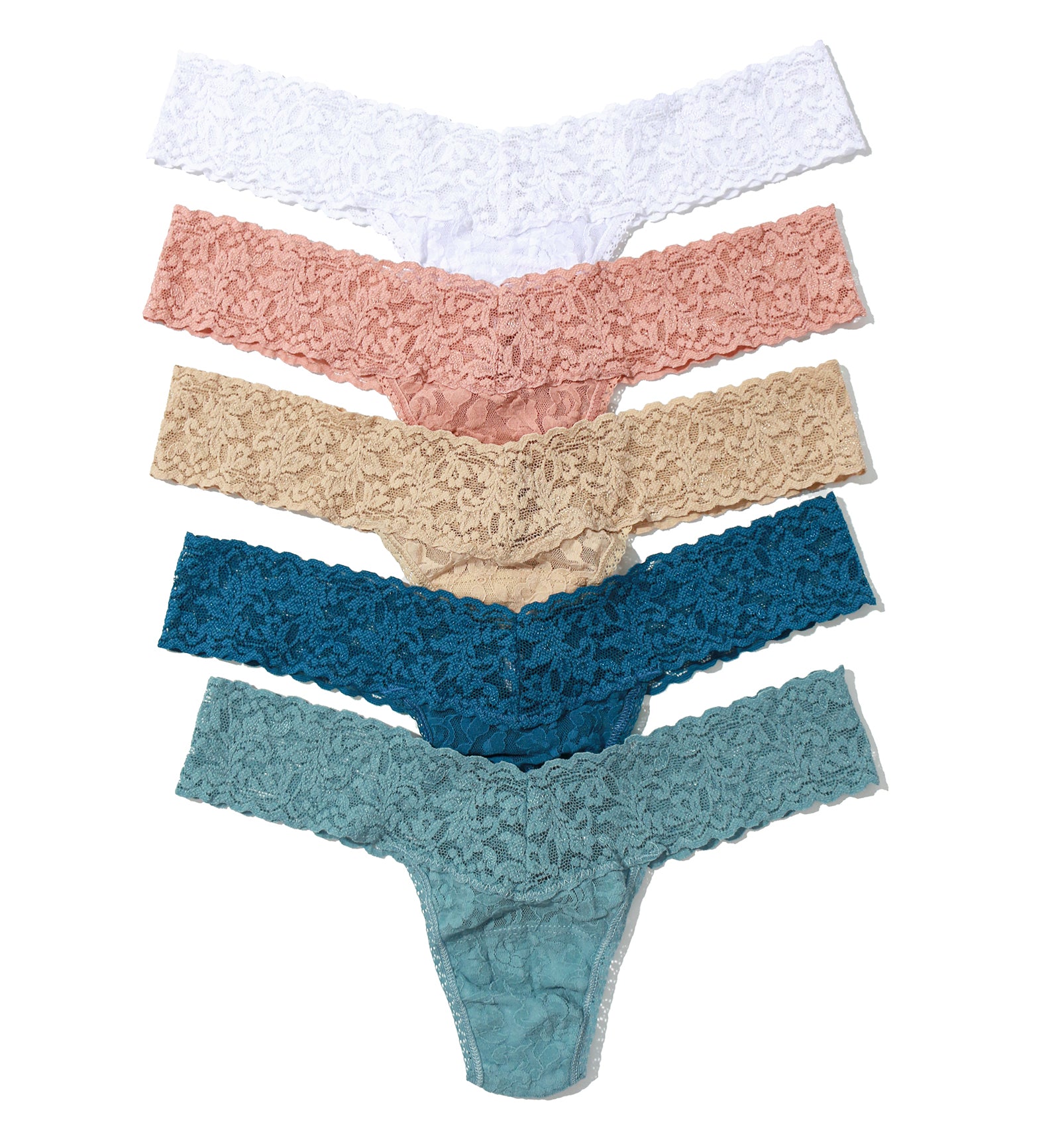 Hanky Panky 5-PACK Signature Lace Low Rise Thong (49115PK),Holiday23 IDCS - IDCS,One Size