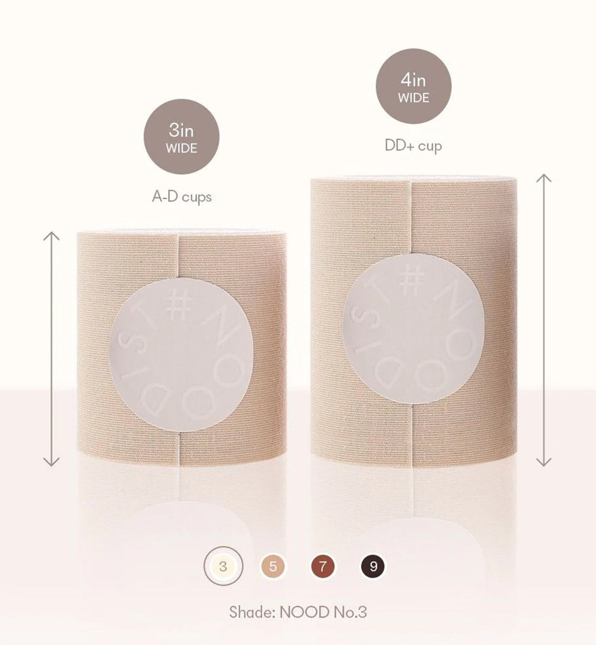 NOOD Shape Tape Adhesive Breast Tape (3 INCH),Bronze - Bronze,3 Inch