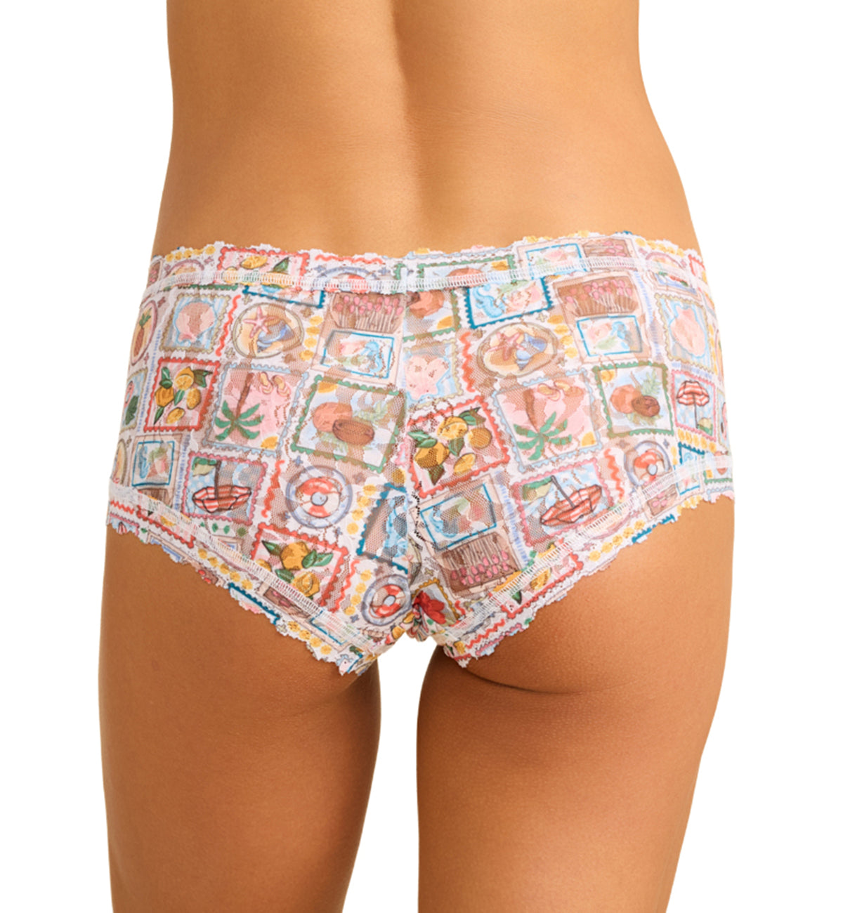 Hanky Panky Signature Lace Printed Boyshort (PR4812P),XS,Snail Mail - Snail Mail,XS