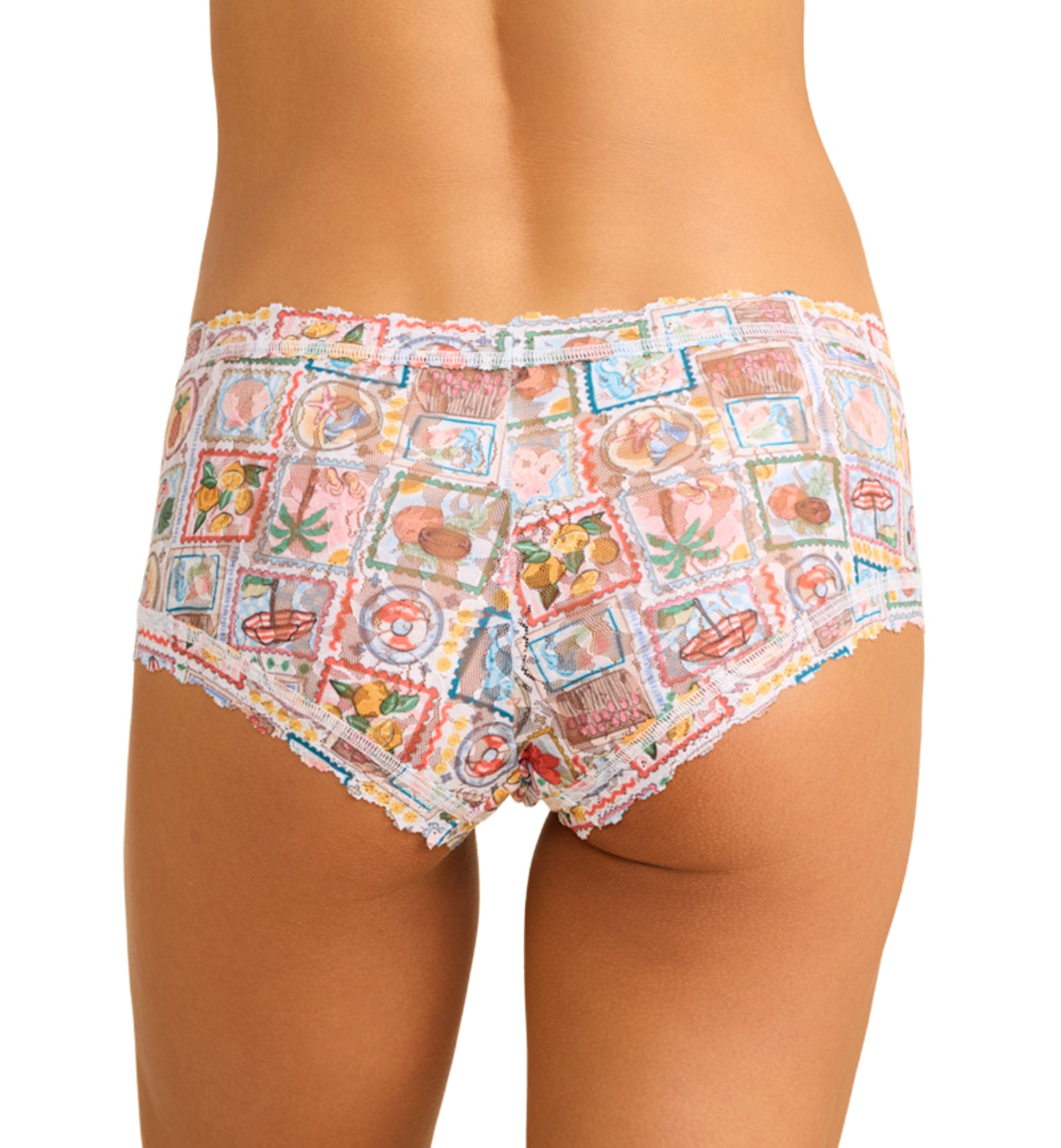 Hanky Panky Signature Lace Printed Boyshort (PR4812P),XS,Snail Mail - Snail Mail,XS