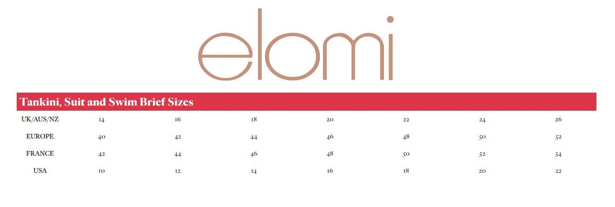 Elomi Electroflower Classic Swim Brief (ES7175),UK 24,Black - Black,24