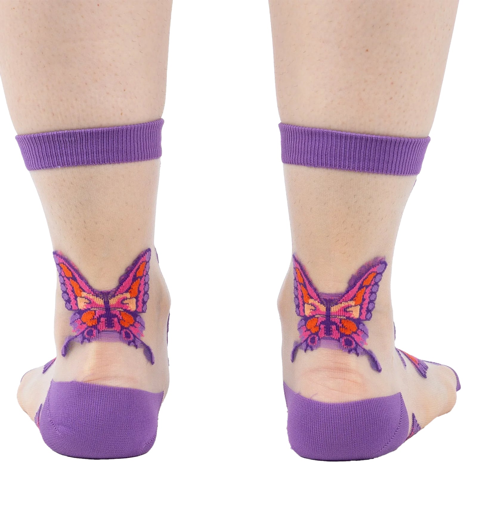 SOCK it to me Sheer Crew Socks (H0001),You are Flutterly Fabulous - You are Flutterly Fabulous,One Size