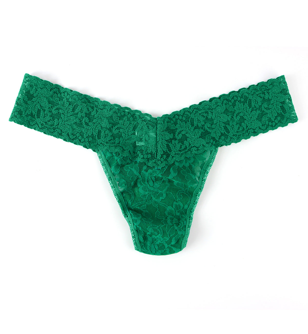 Hanky Panky Signature Lace Low Rise Thong (4911P),Green Envy - Green Envy,One Size