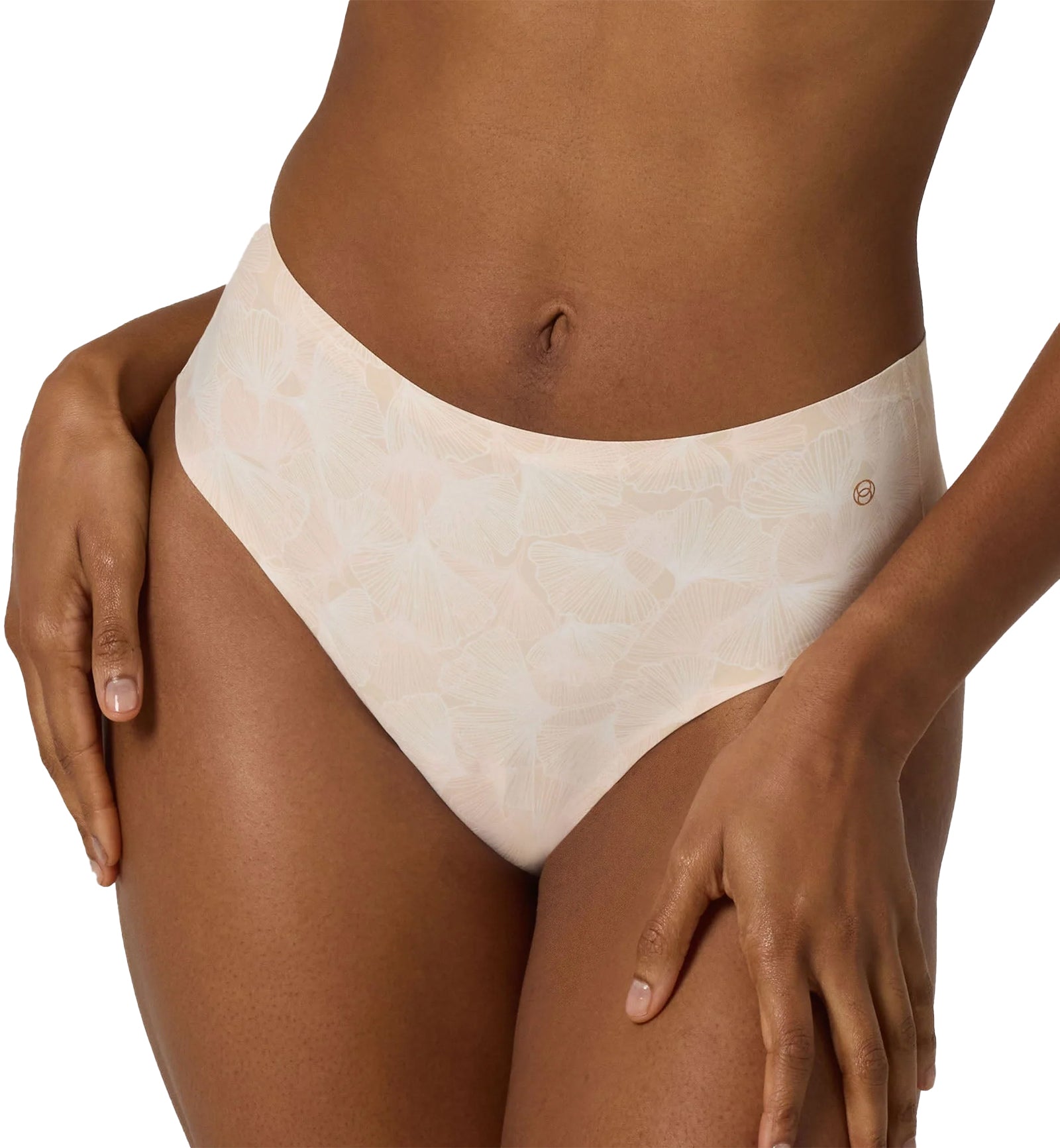 Evelyn & Bobbie High-Waisted Thong (1703),US 0-14,Champagne Ginkgo - Champagne Ginkgo,US 0-14