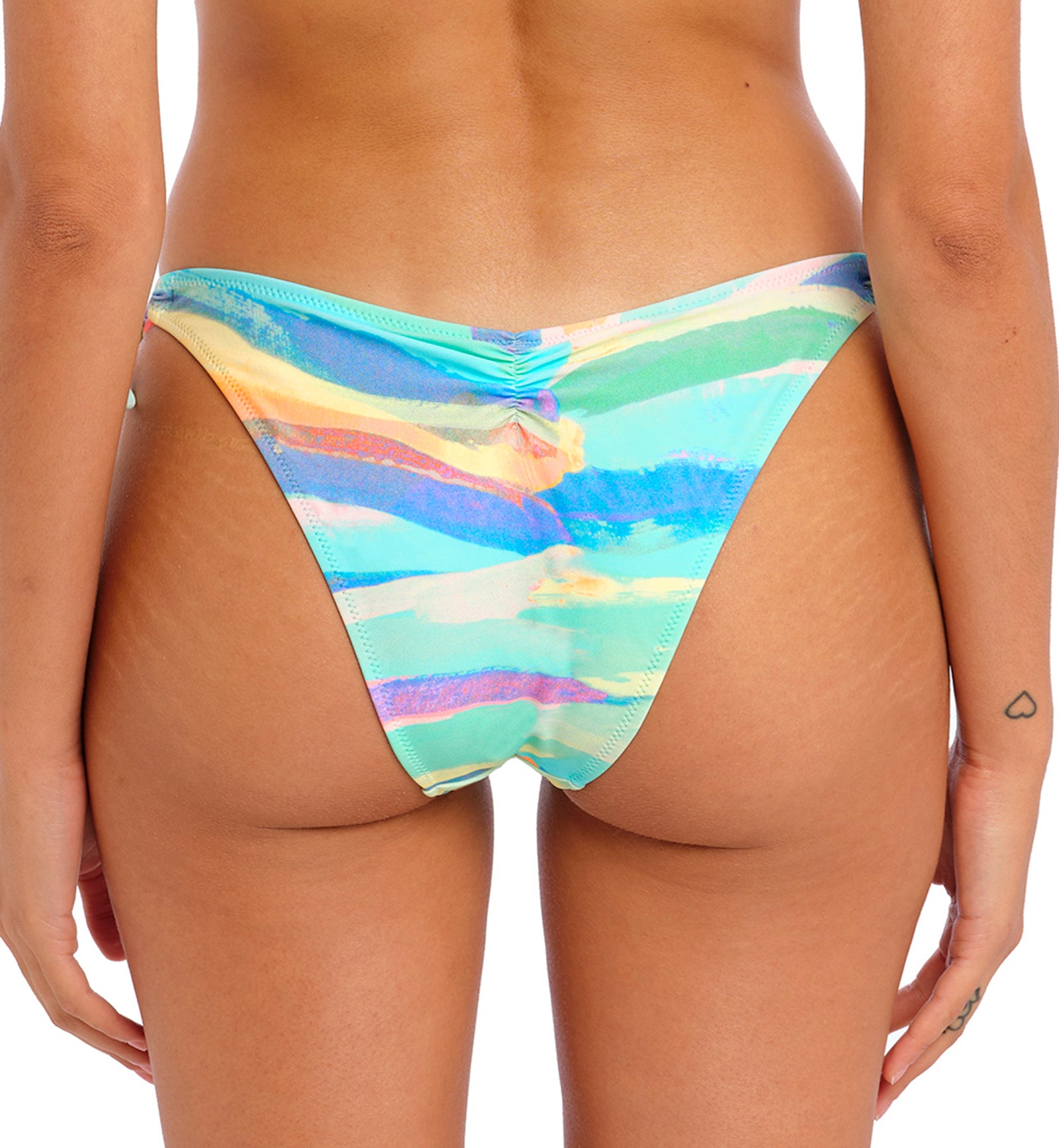 Freya Summer Reef High Leg Loop Side Bikini Swim Brief (204885),XS,Aqua - Aqua,XS