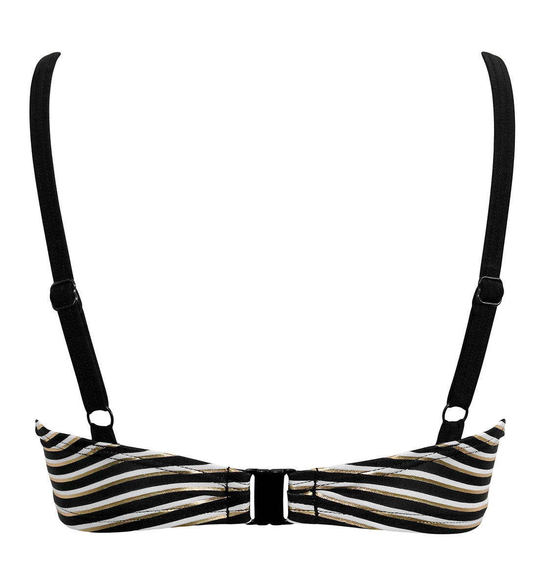 Pour Moi Radiance Underwire Rope Swim Top (24701),32D,Black/White/Gold - Black/White/Gold,32D