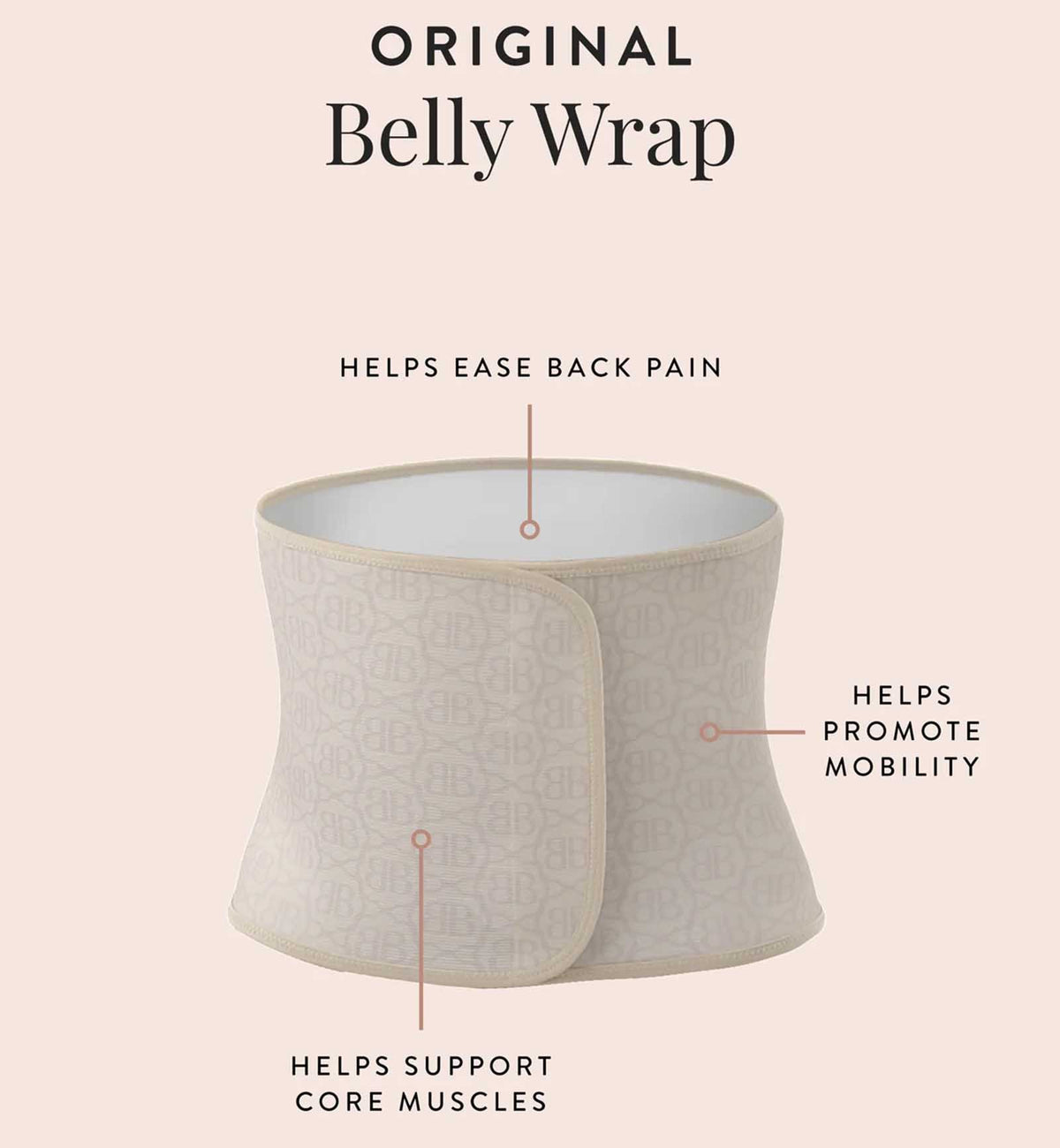 Belly Bandit ORIGINAL Postpartum Belly Wrap (BBOW),XS,Nude - Nude,XS