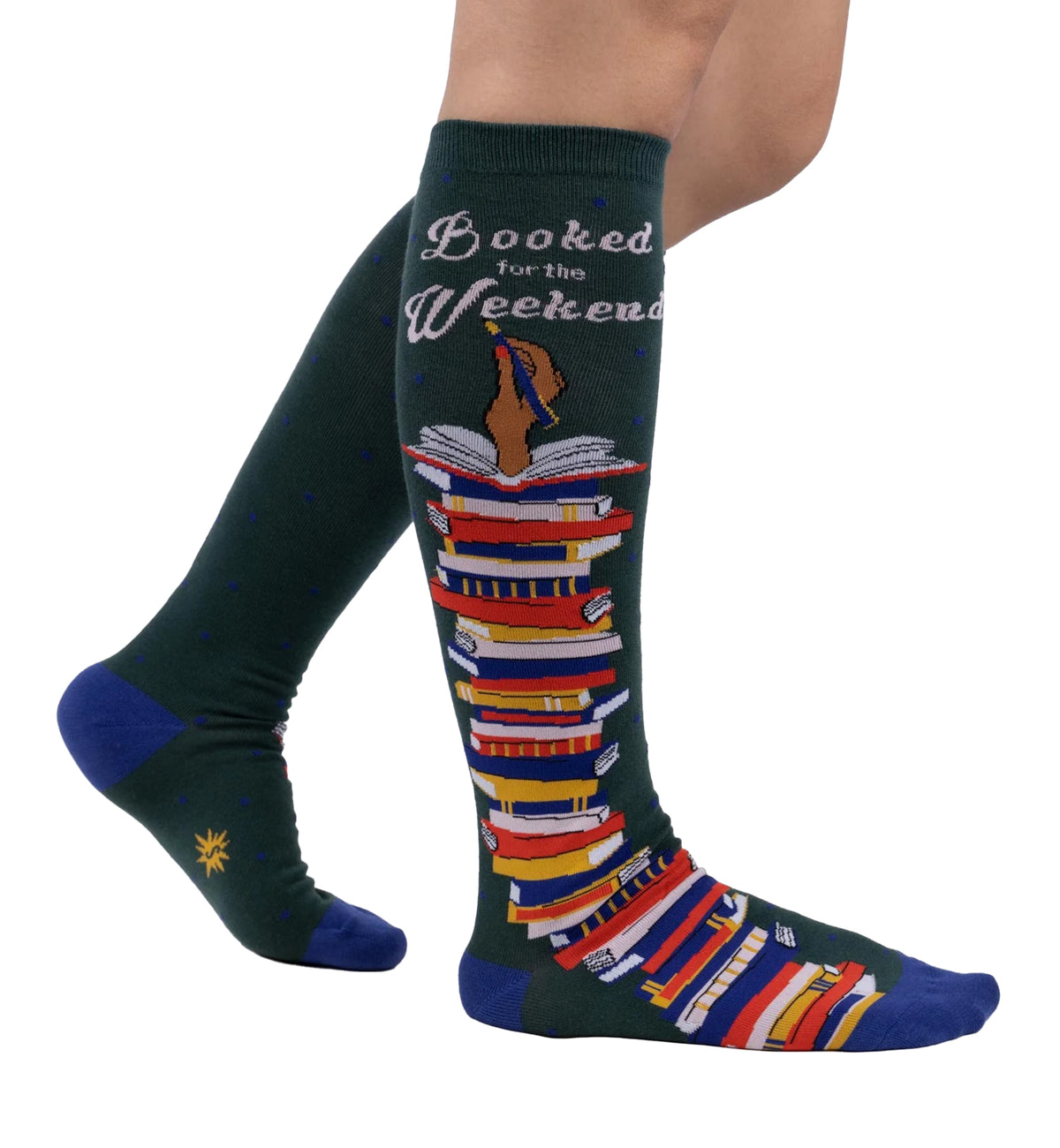 SOCK it to me Unisex Knee High Socks (F0517),Booked for the Weekend - Booked for the Weekend,One Size