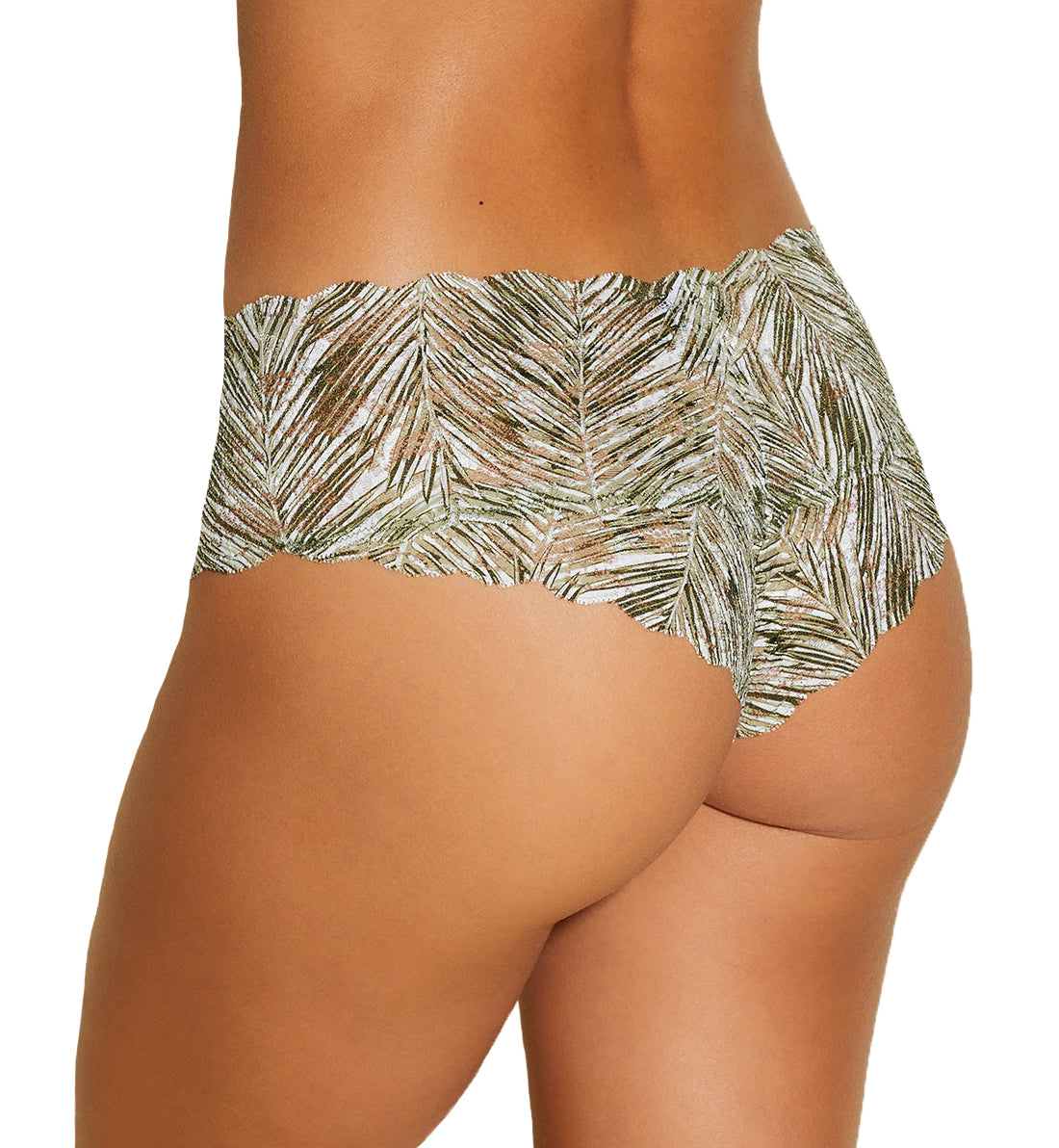 Cosabella Never Say Never Printed Hottie Lowrider Hotpant (NEVEP07ZL),S/M,Palm Aloe - Palm Aloe,S/M